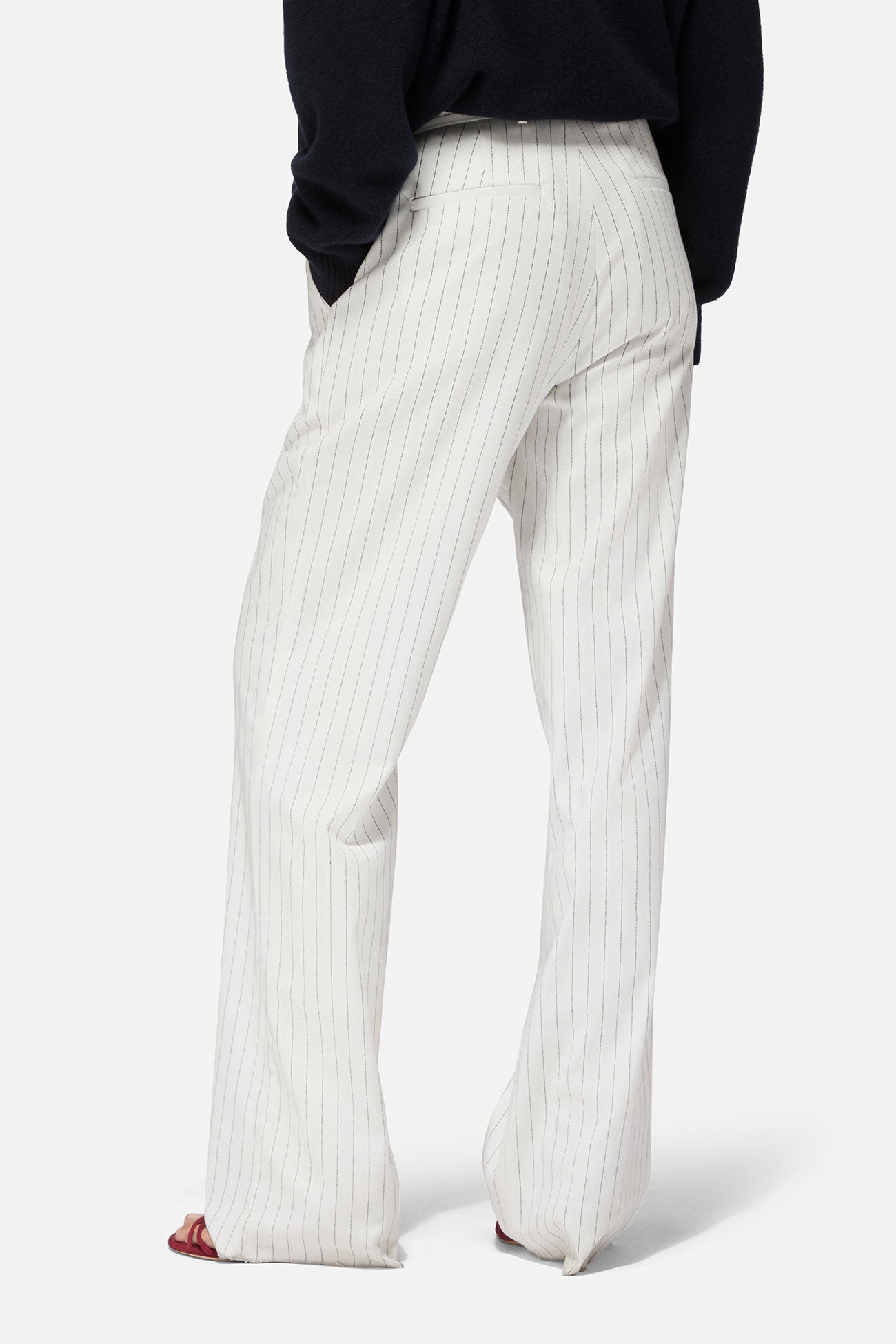 Pinstripe High Waist Trousers
