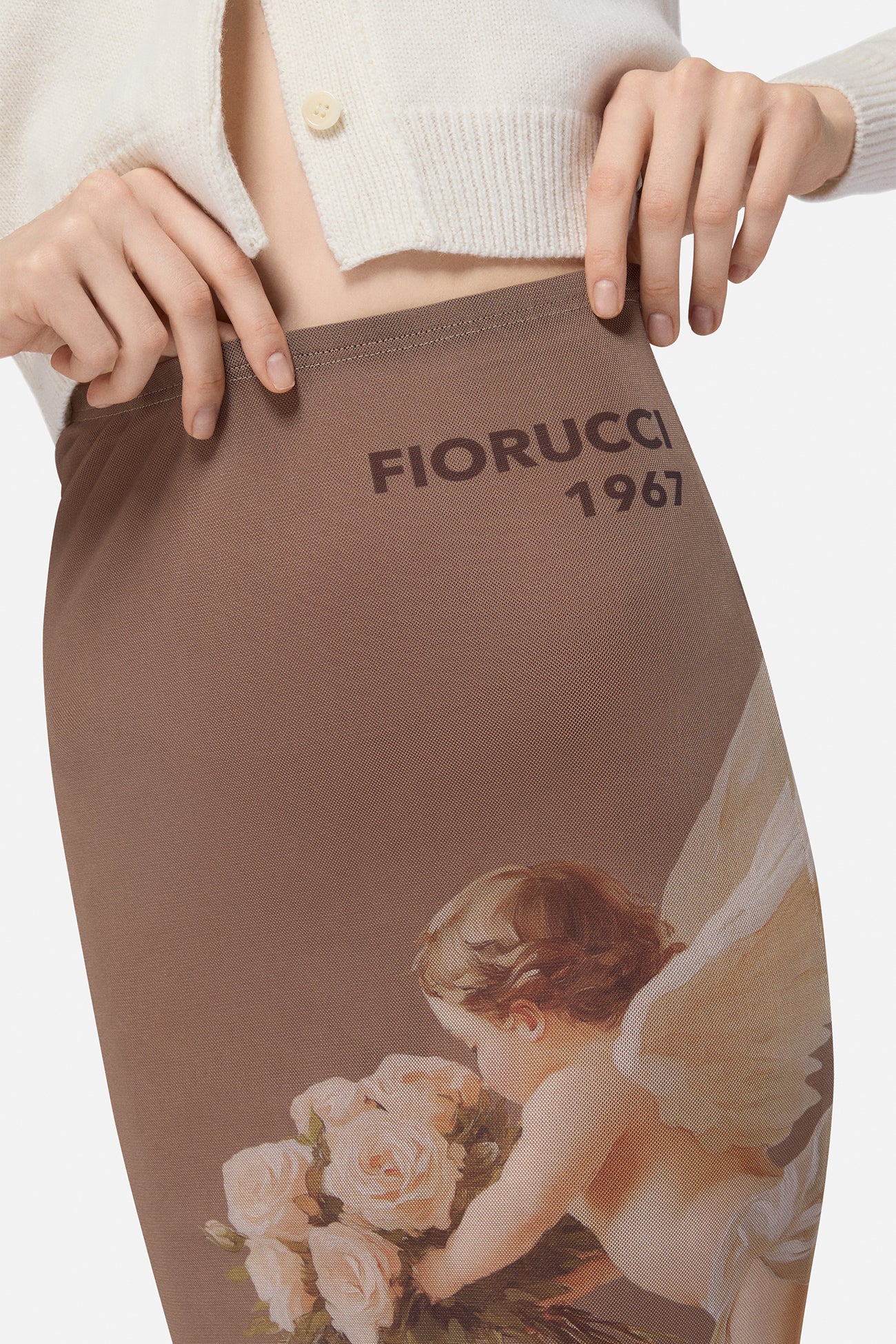 Bouquet Angels Mesh Midi Skirt