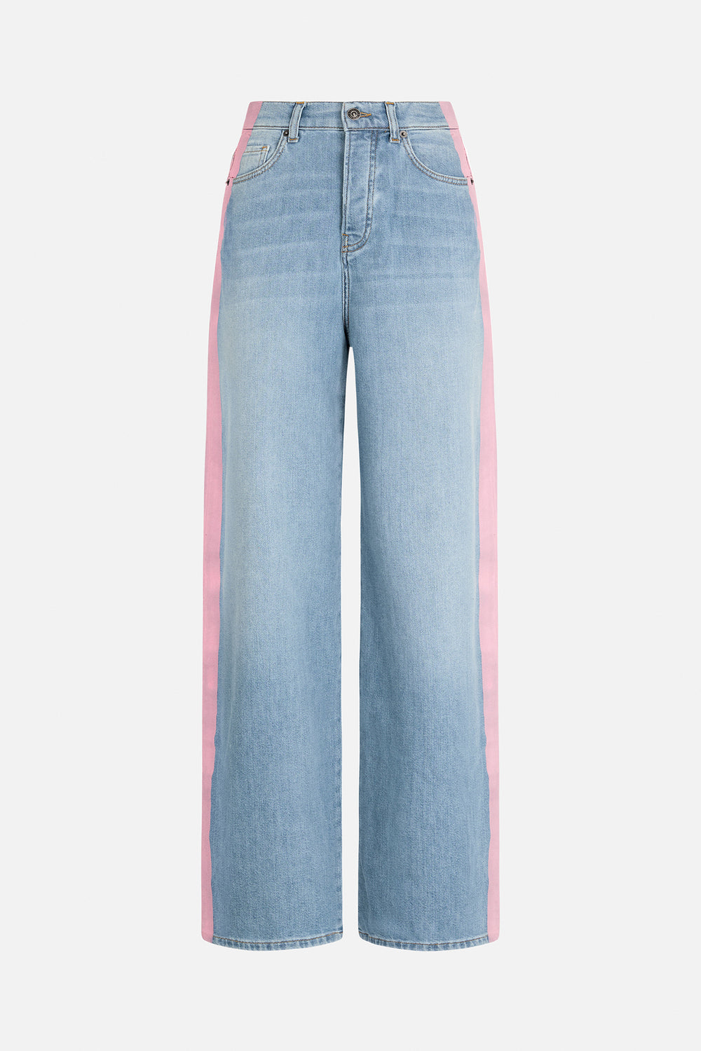 Pink Stripe Baggy Jeans