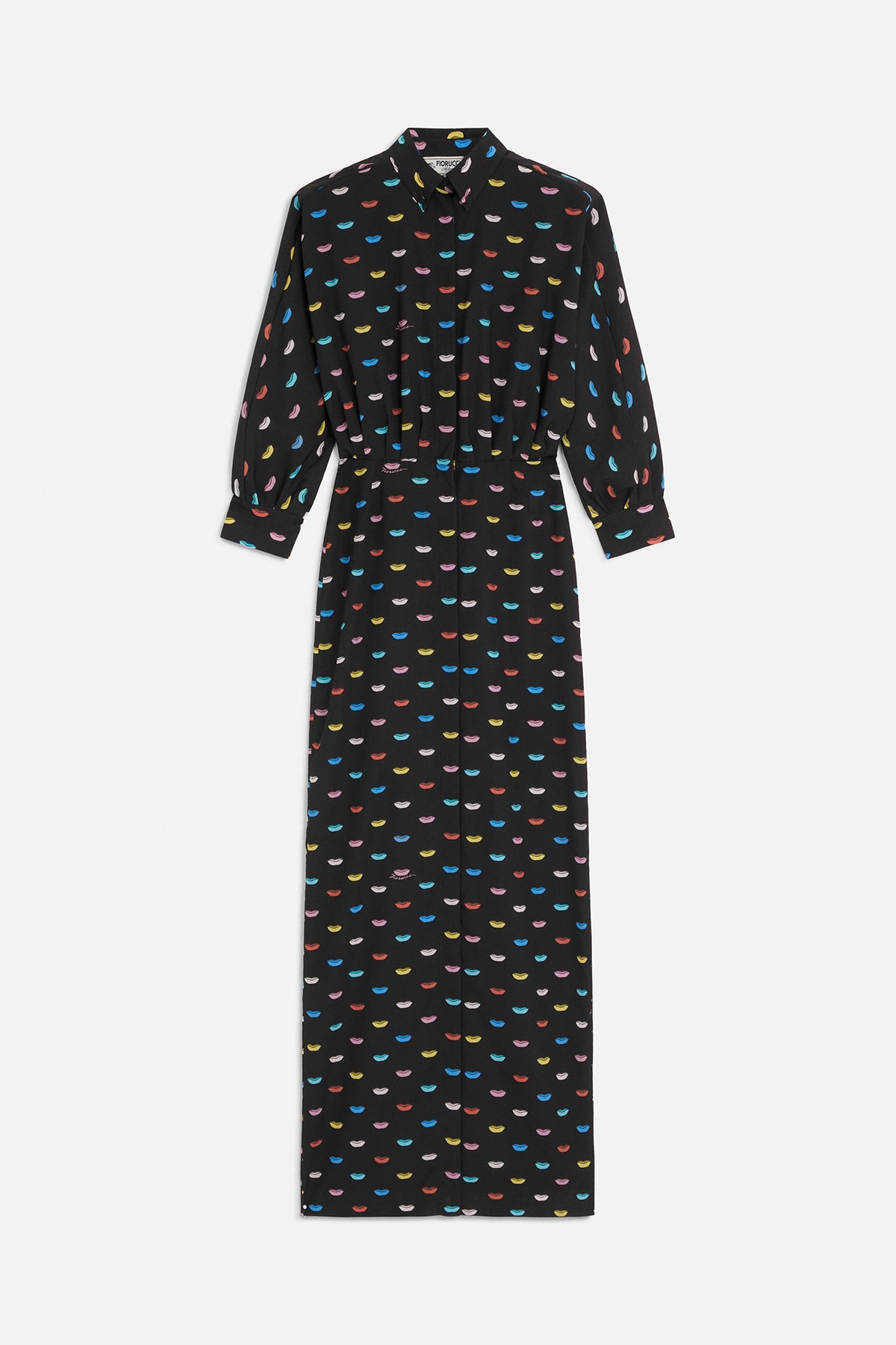Lips Maxi Shirt Dress