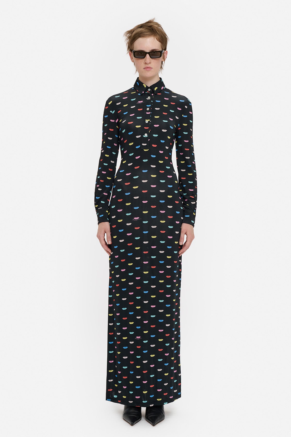 Lips Polo Maxi Dress