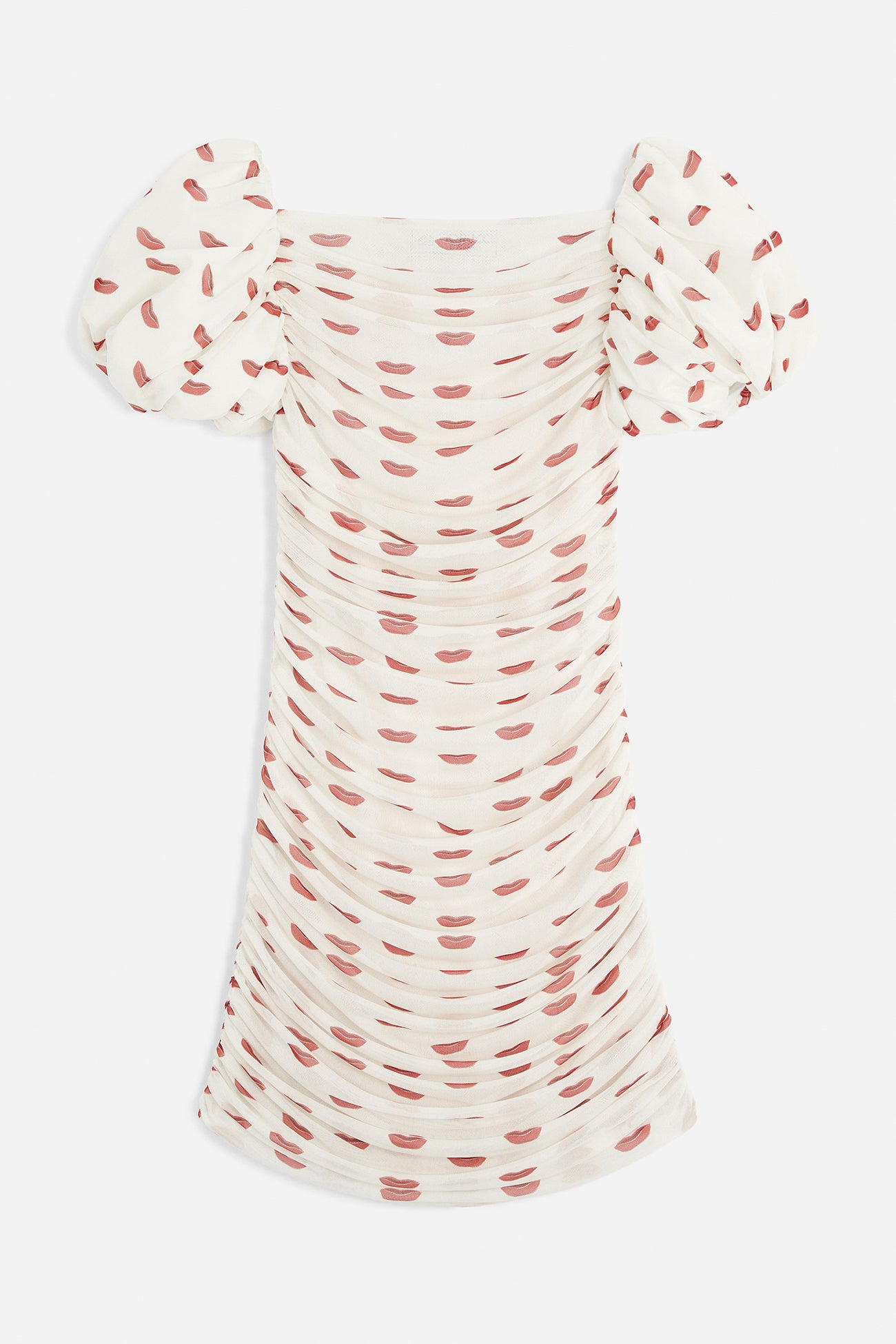 Lips Mesh Mini Dress