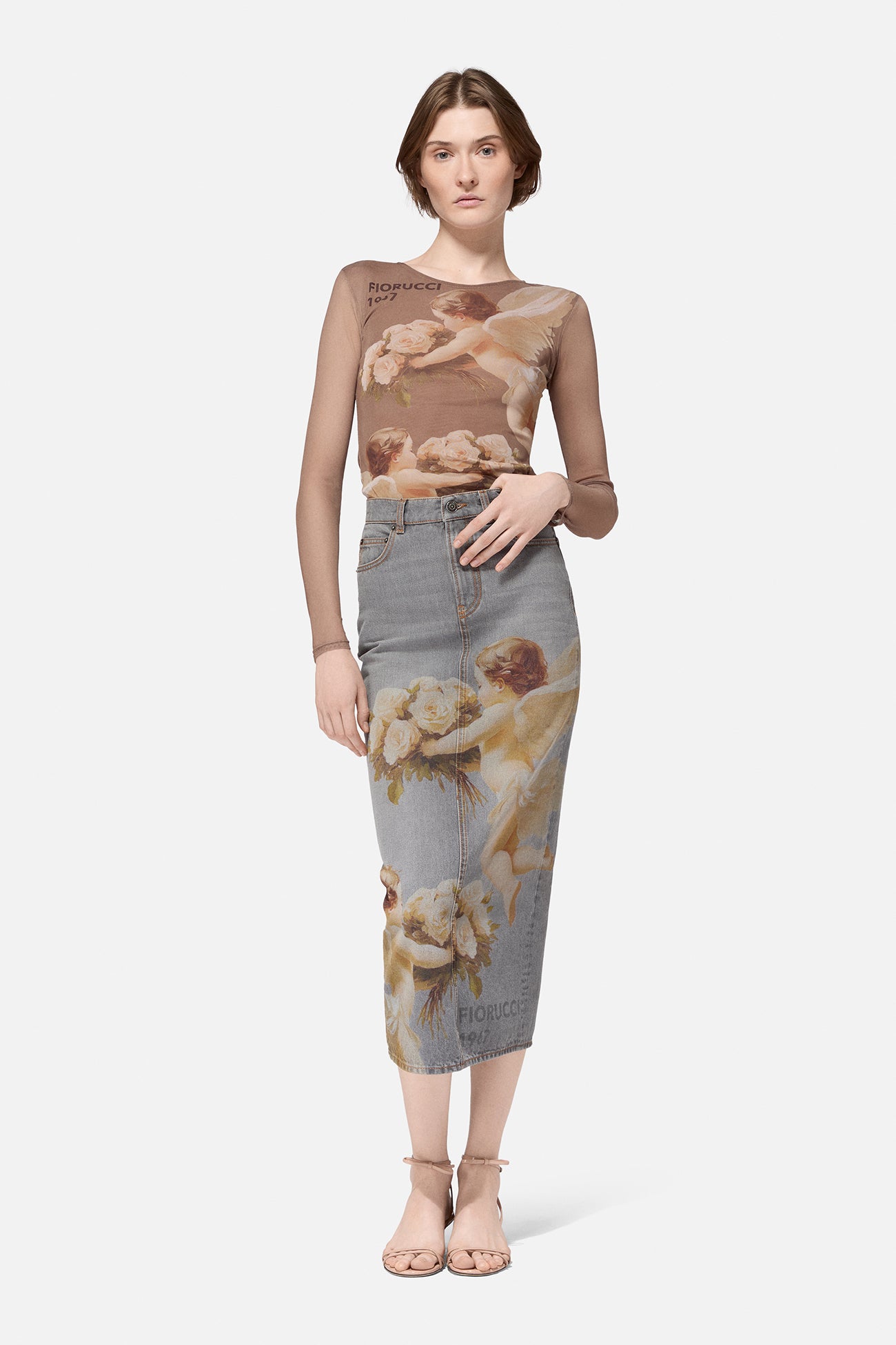Bouquet Angels Midi Skirt