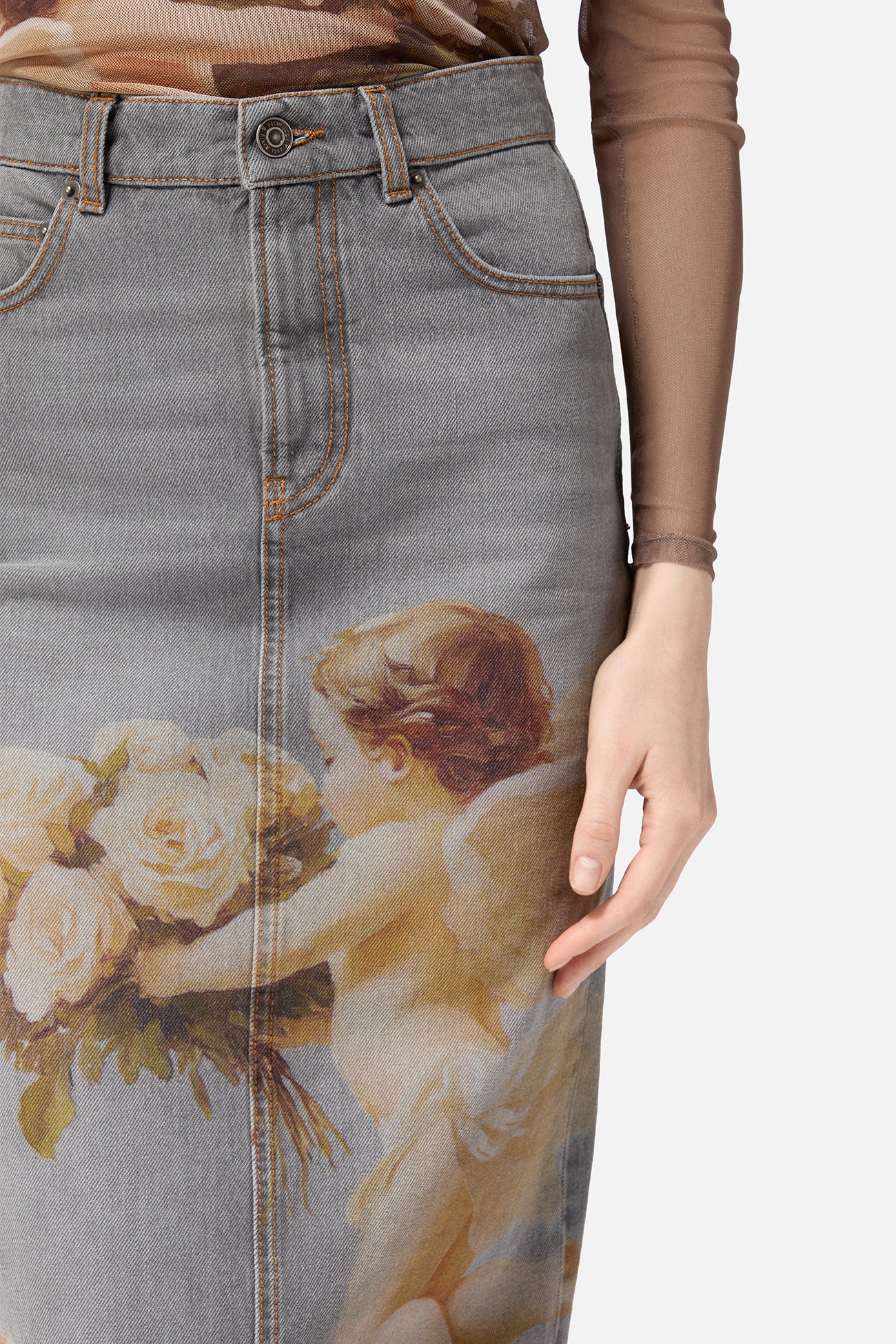 Bouquet Angels Midi Skirt