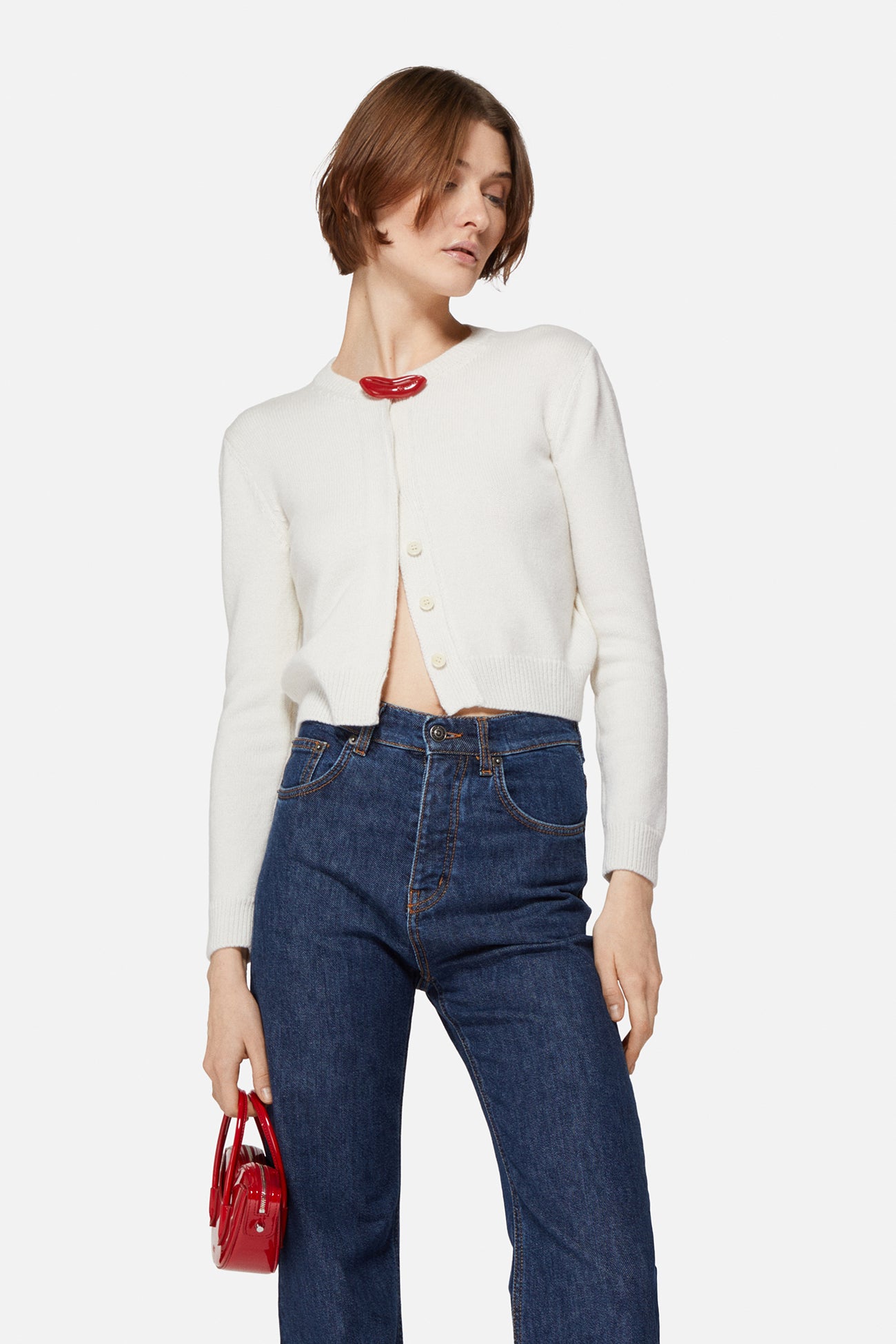 Cardigan Corto Bottone Lip