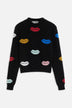 Lips Mohair Cropped Sweater