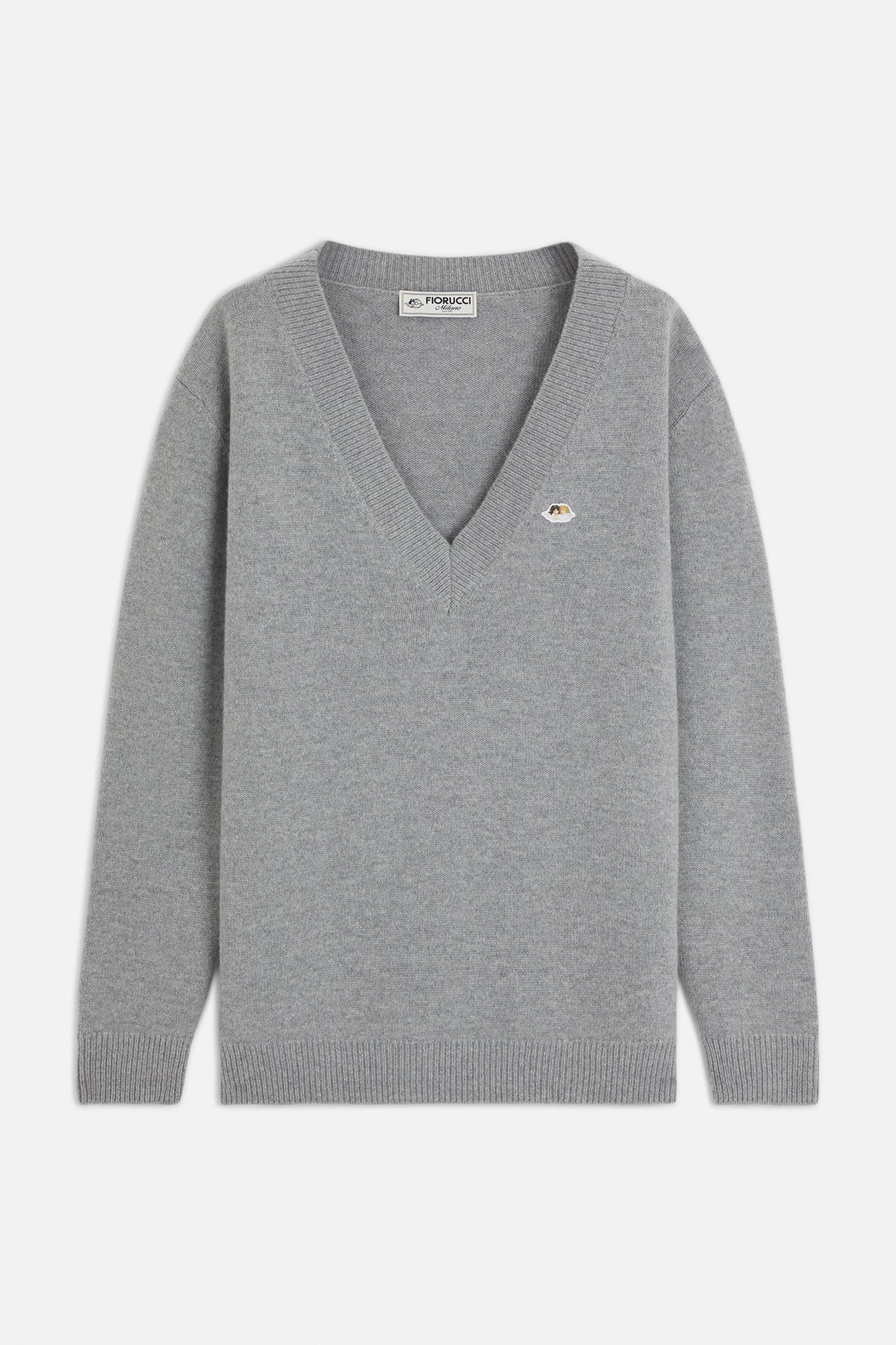 Maglione a V Patch Angeli