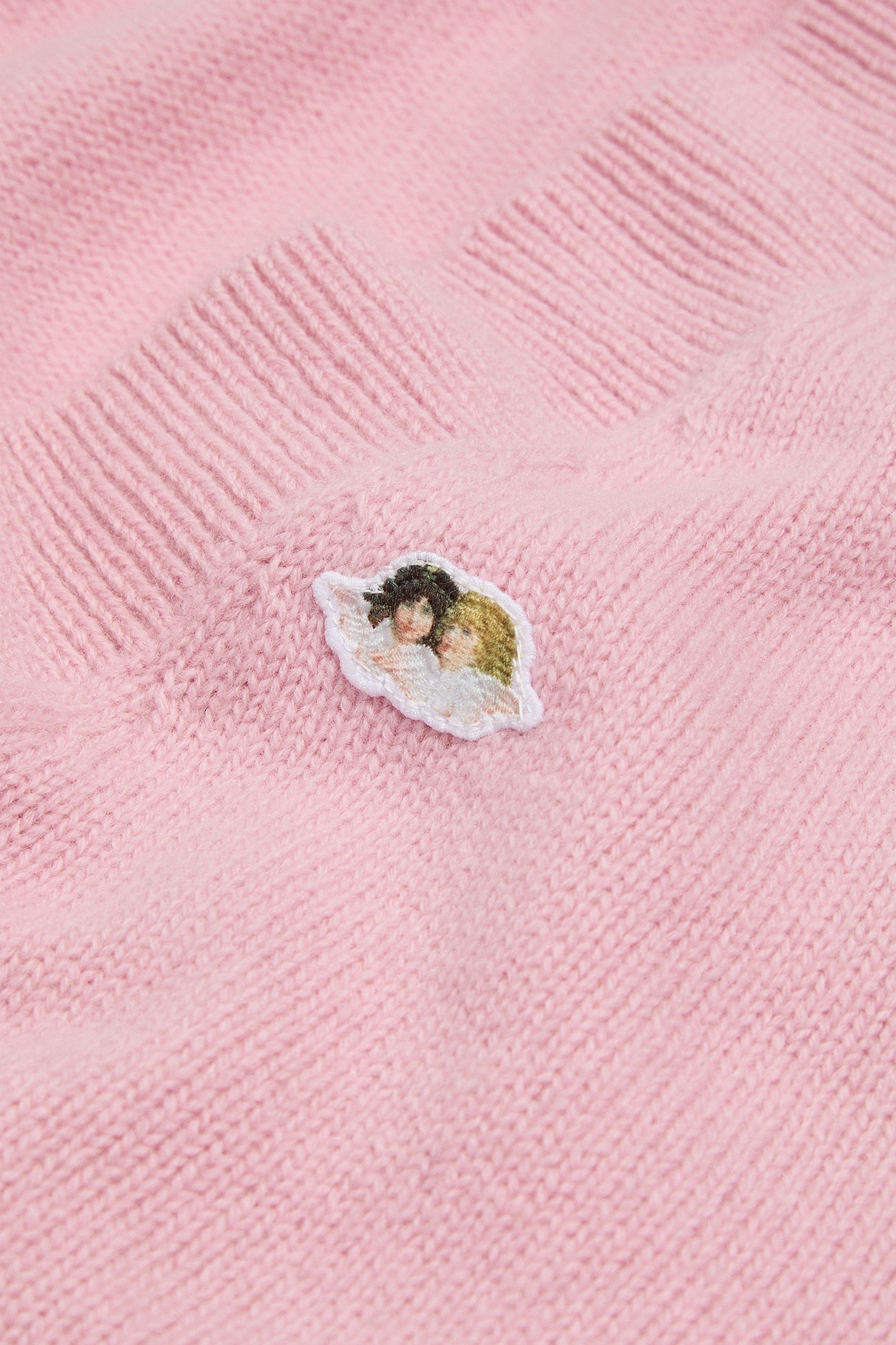 V-Neck Angels Patch Sweater