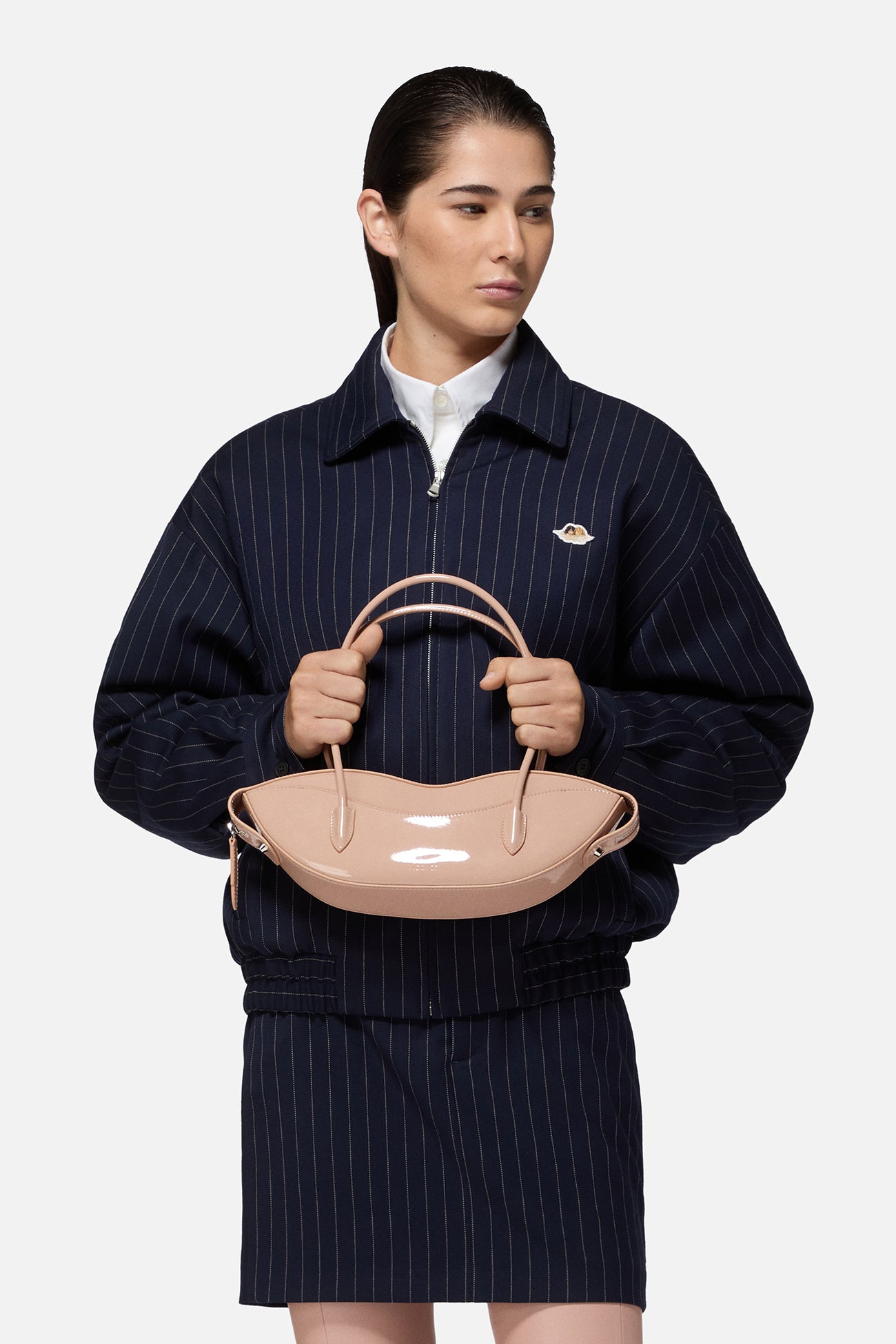 Pinstripe Bomber Jacket