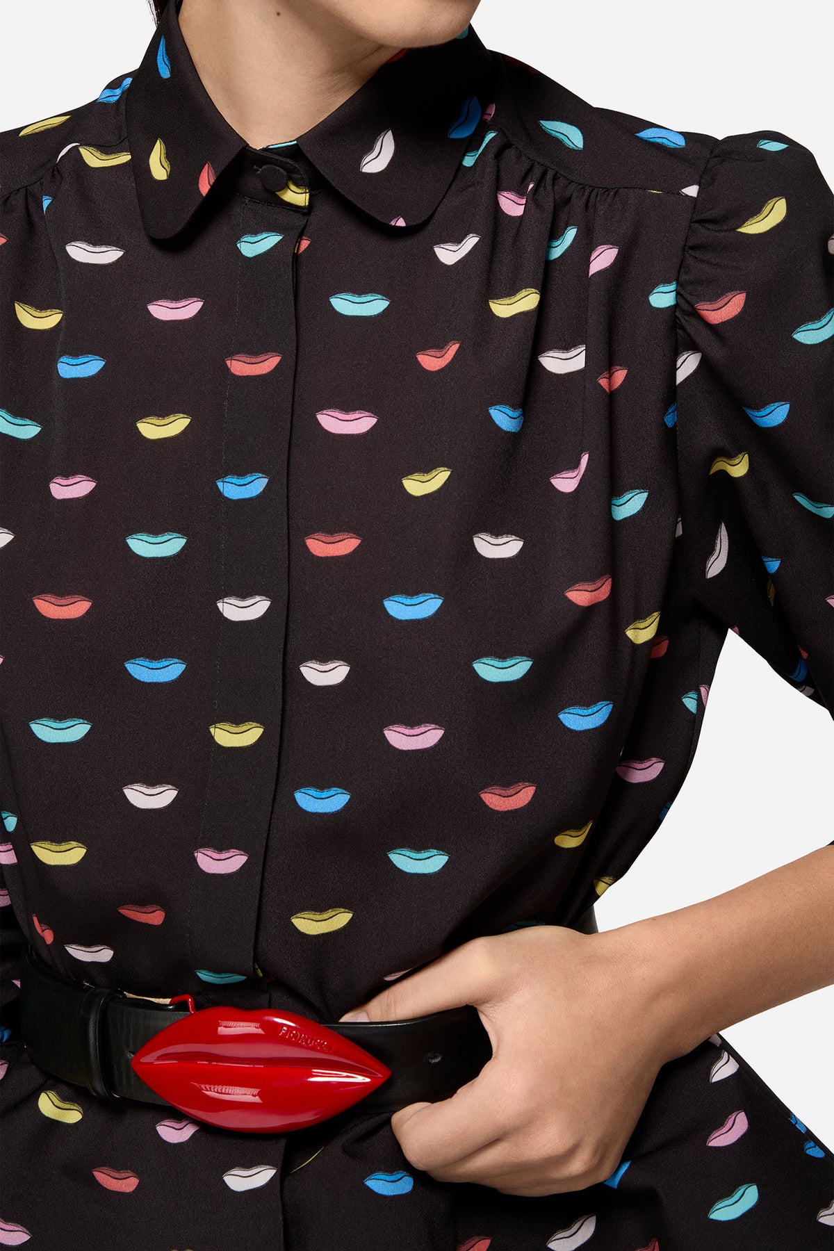 Lips Peplum Shirt