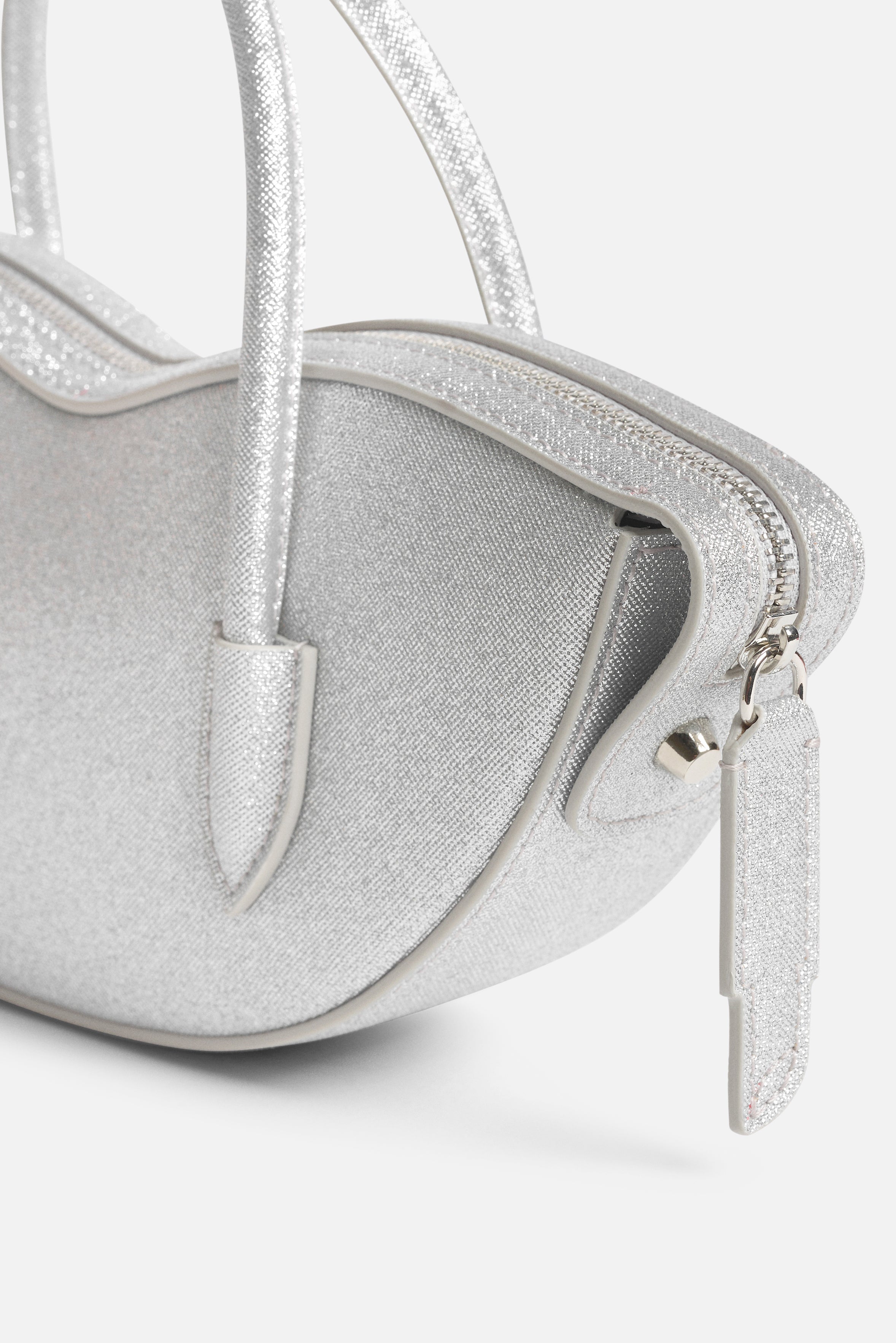 Mini Lips Bag Glitter Silver
