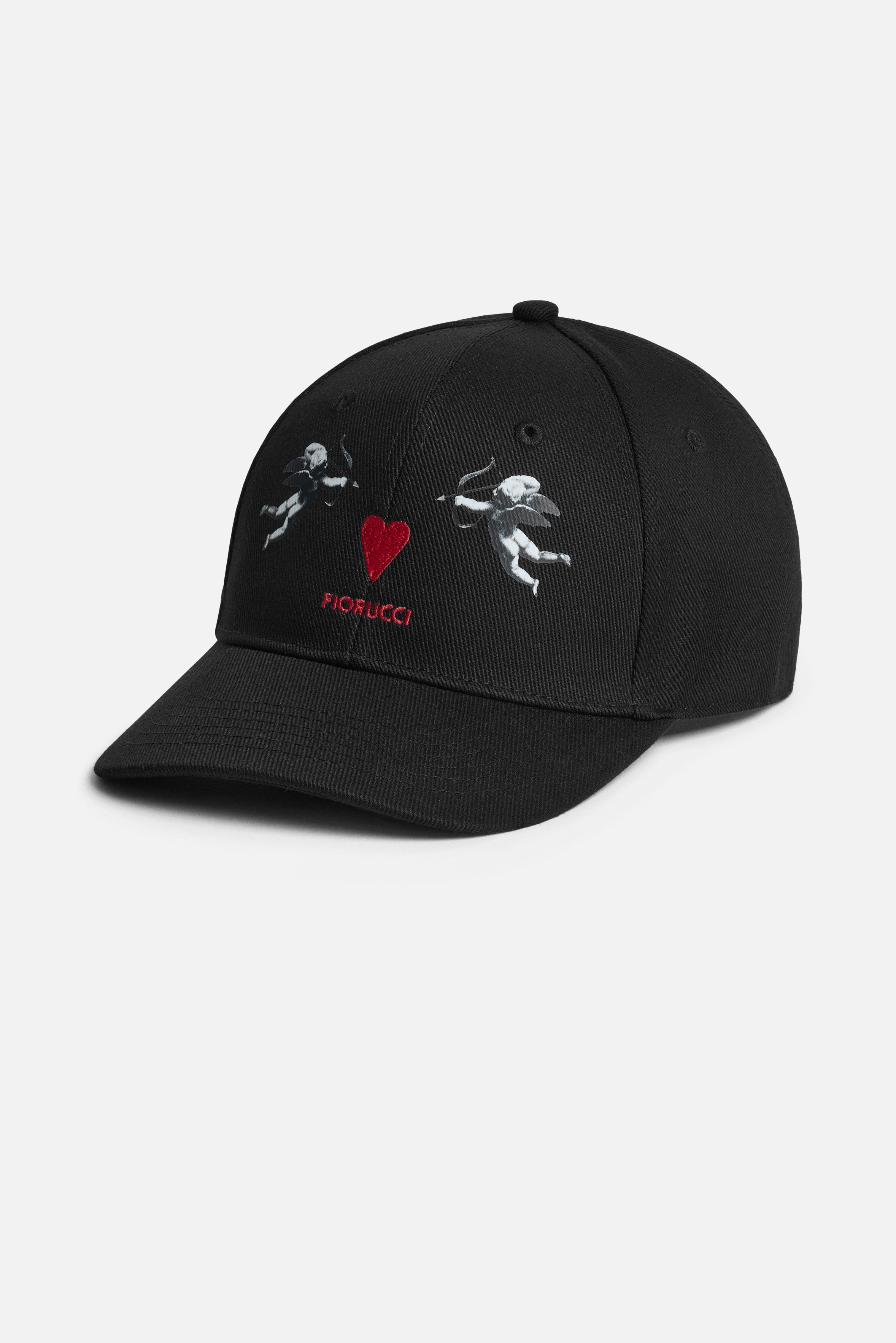 Double Cupid Logo Cap Black