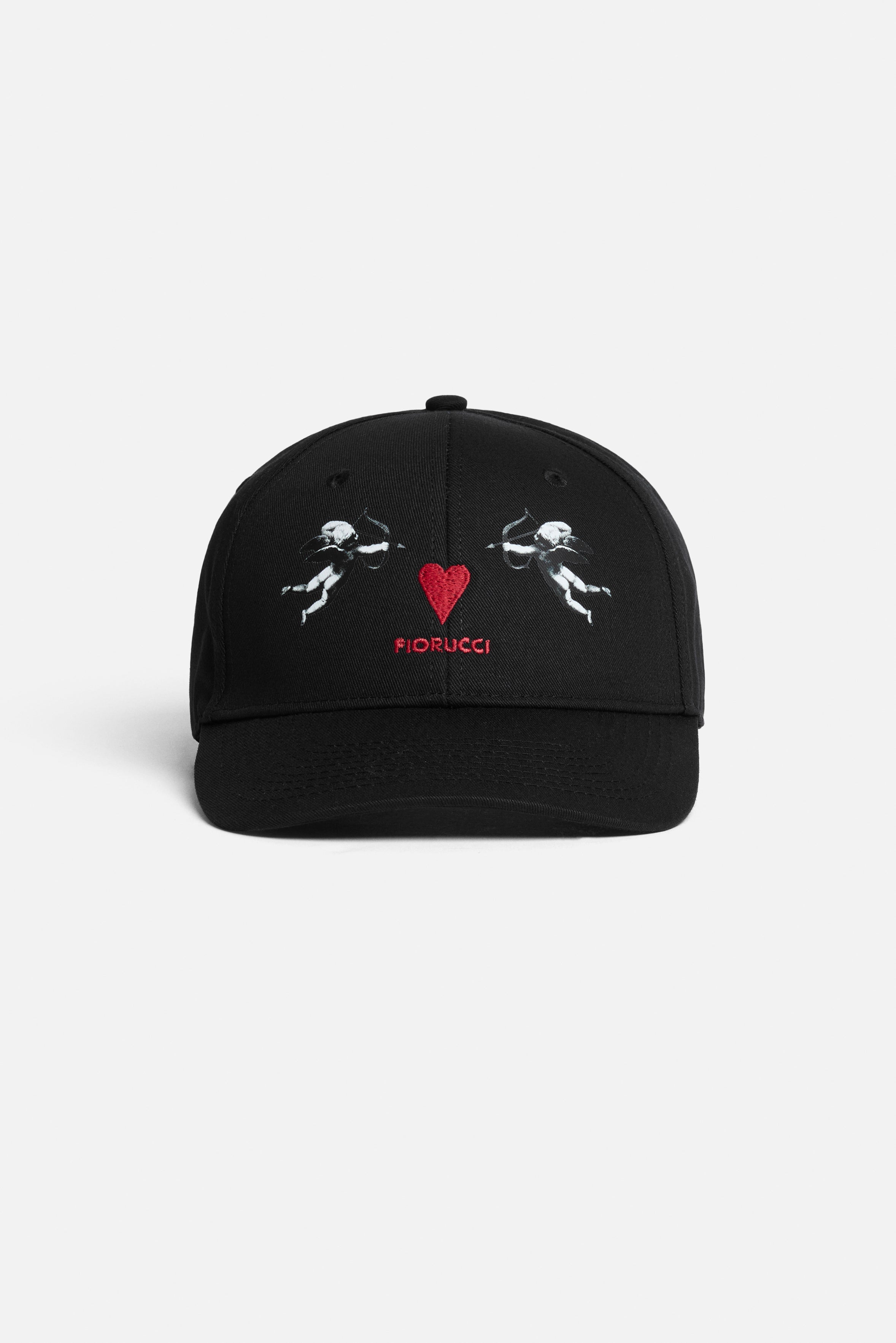 Double Cupid Logo Cap Black