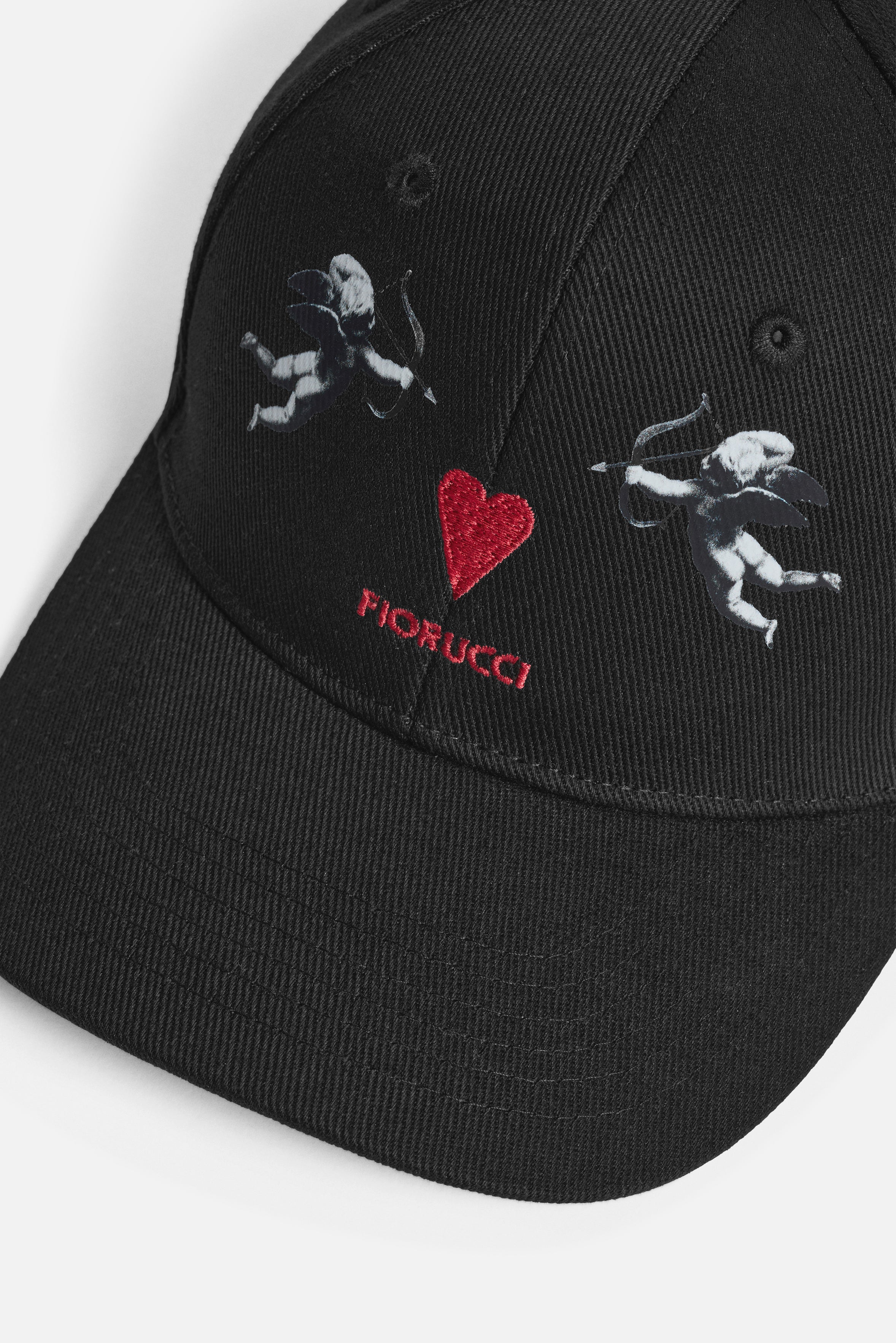 Double Cupid Logo Cap Black | Fiorucci Official Online Store