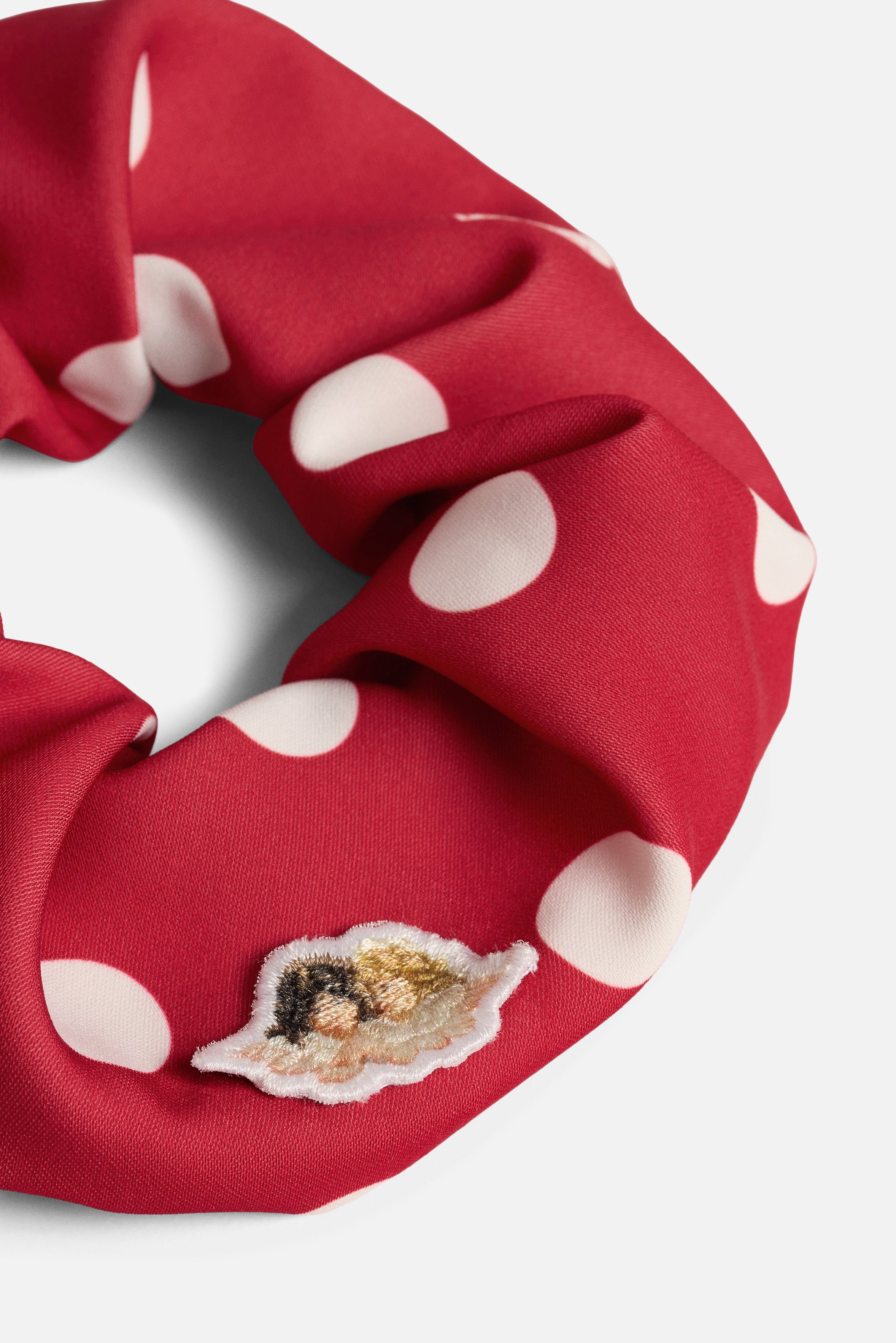 Polka Dot Angels Patch Scrunchie