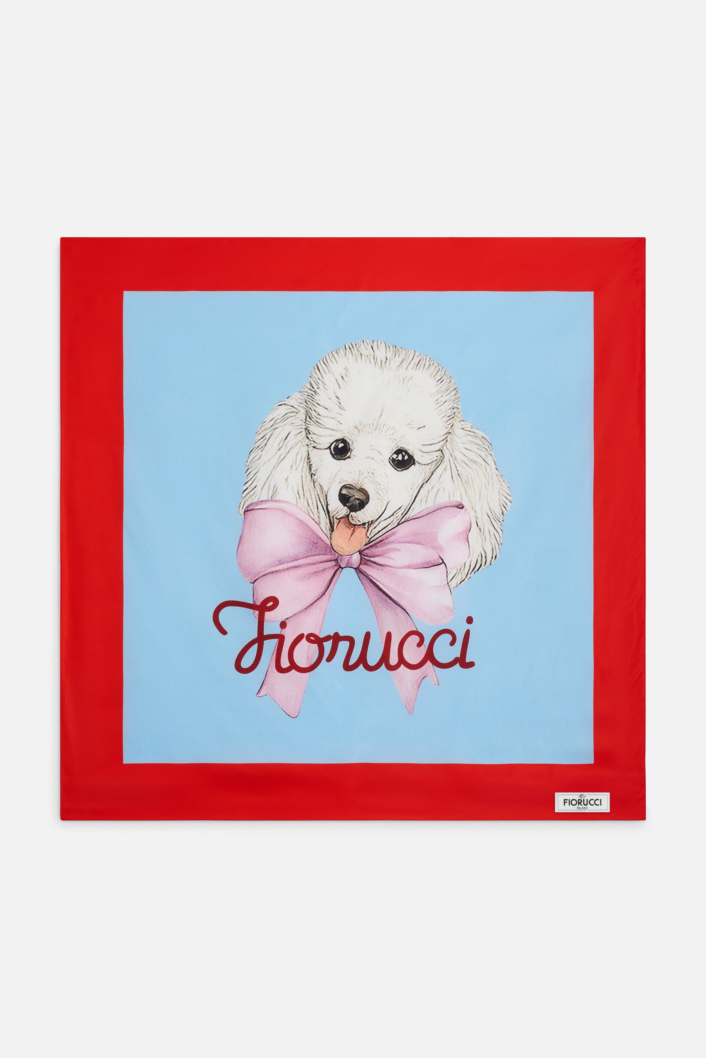 Poodle Logo Scarf Light Blue