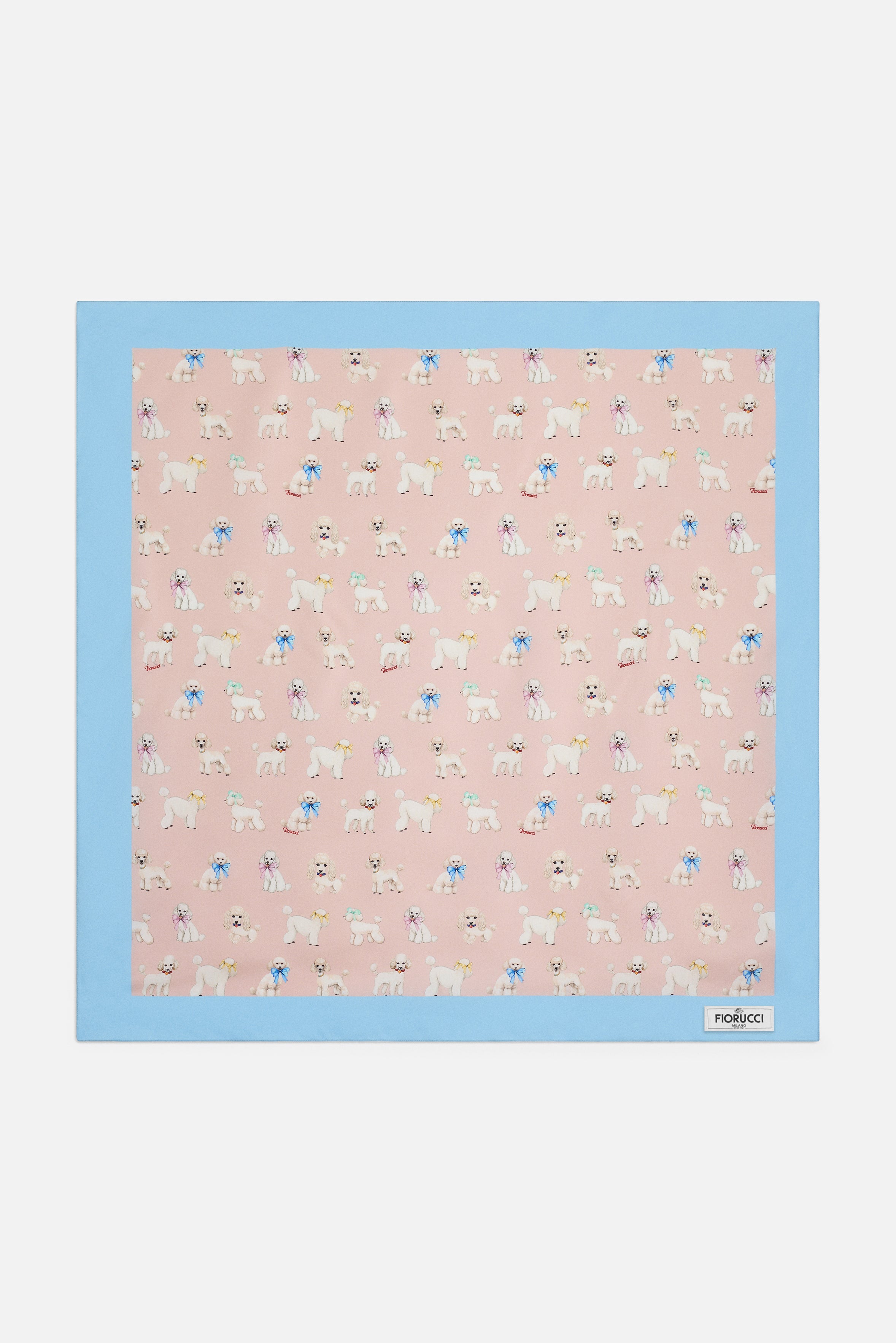 Poodle Print Scarf Pink