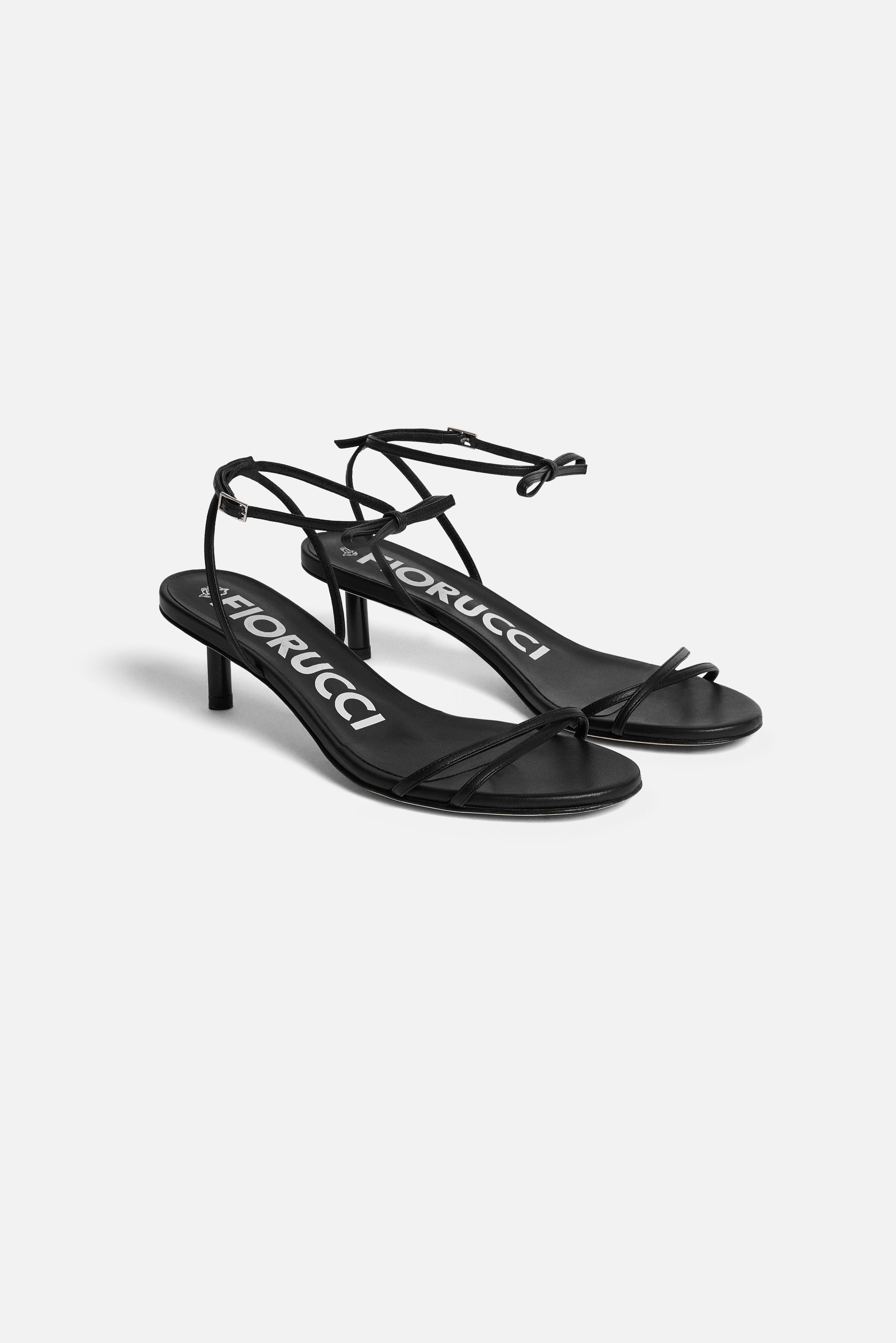 Leather Kitten Heels Black