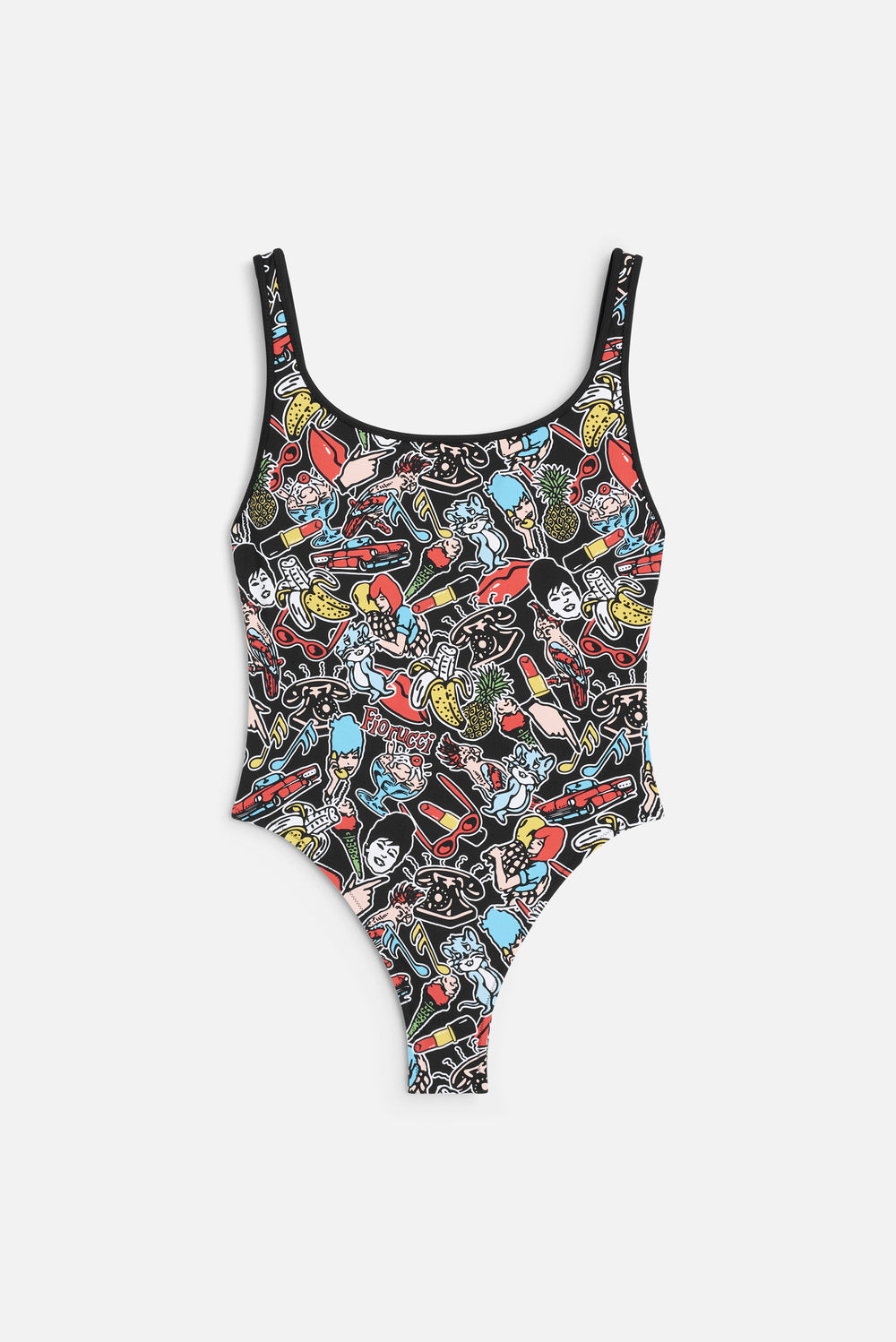 Toys Print One Piece Swimsuit Black