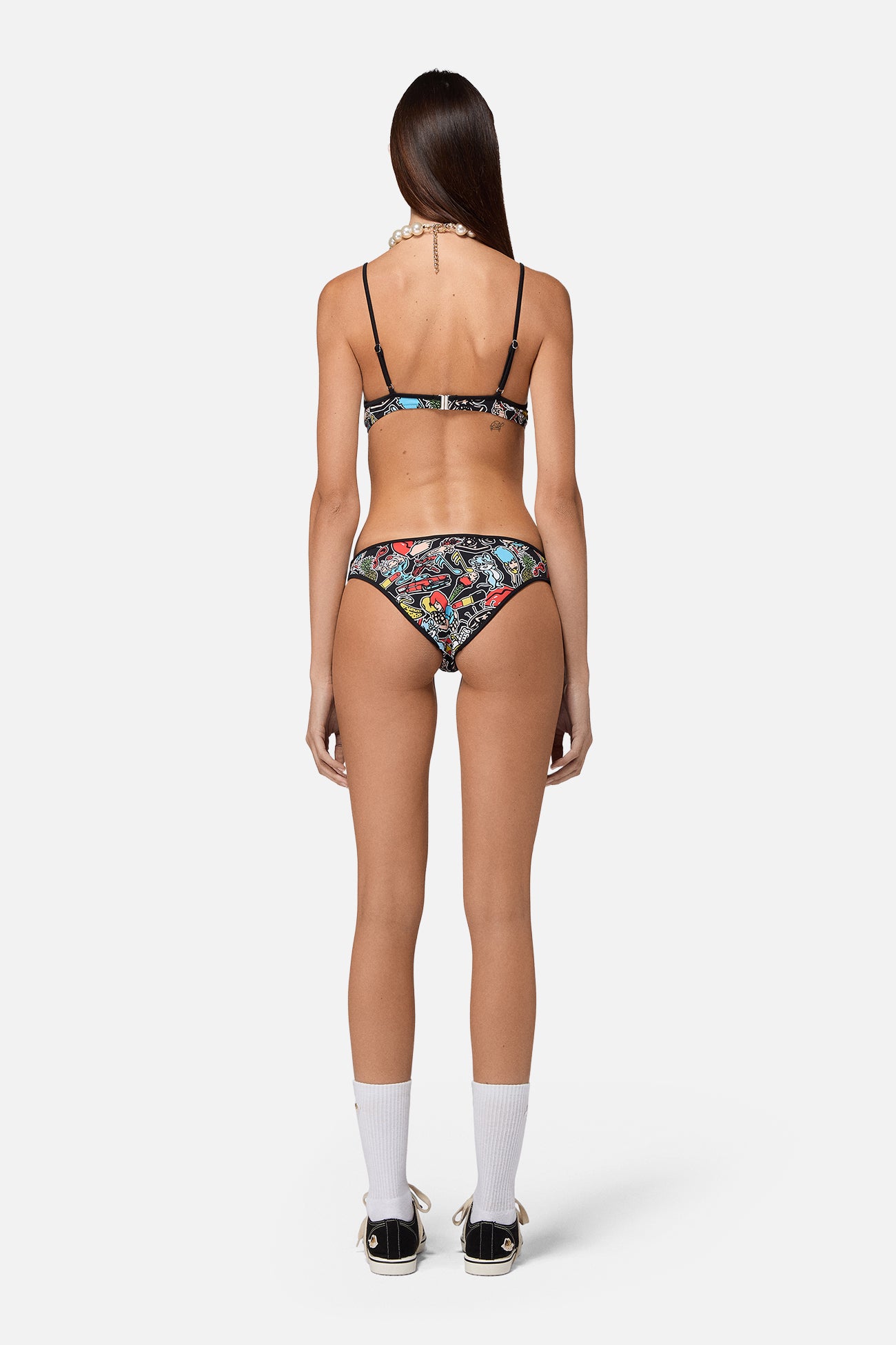 Toys Print Bikini Top Black