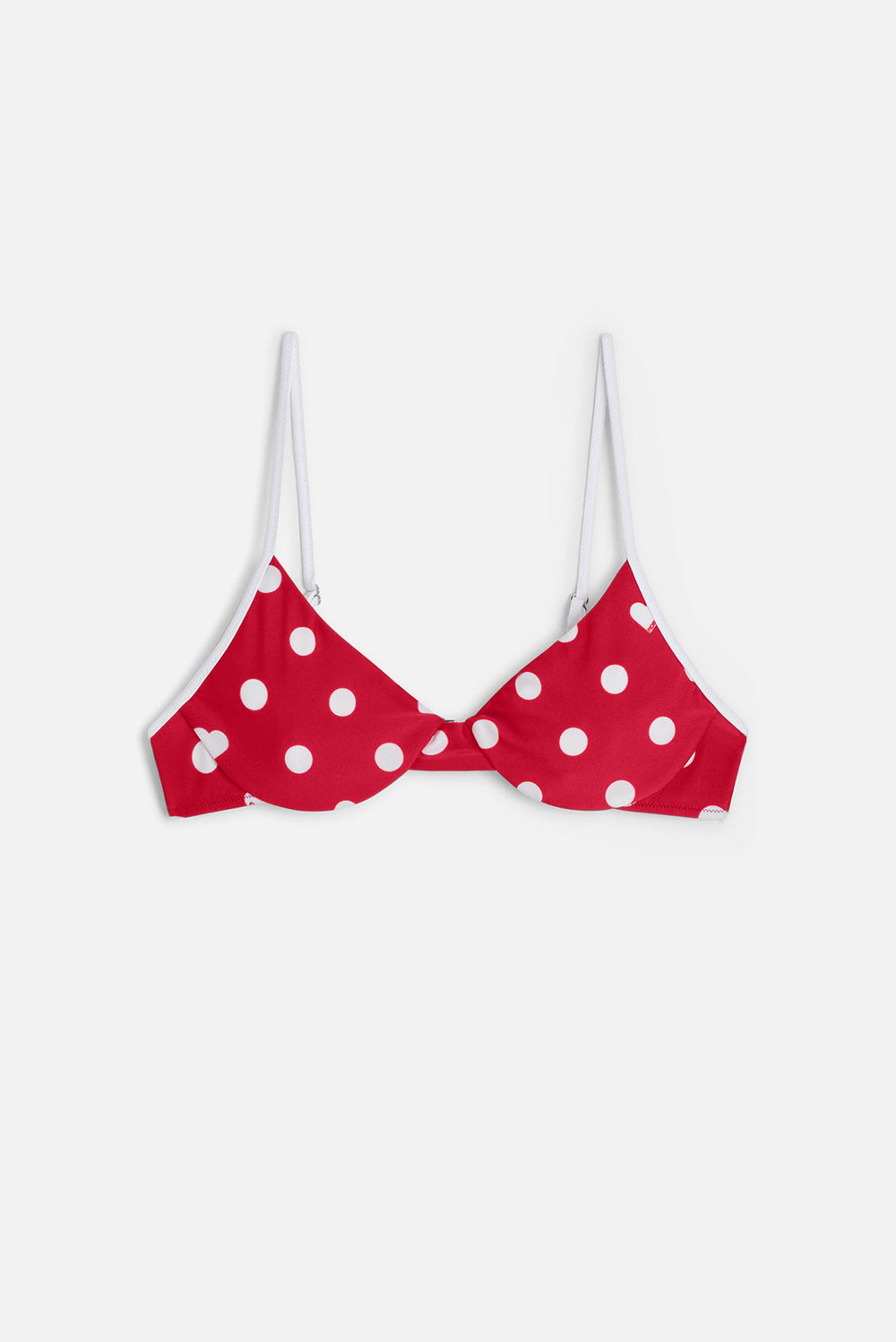 Polka Dot Bikini Top Red