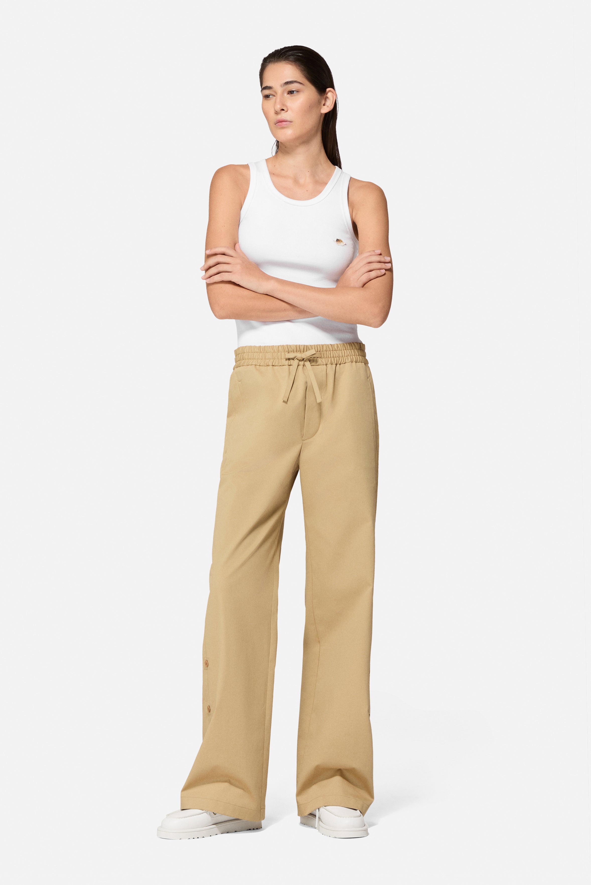 Gabardine Trousers Beige