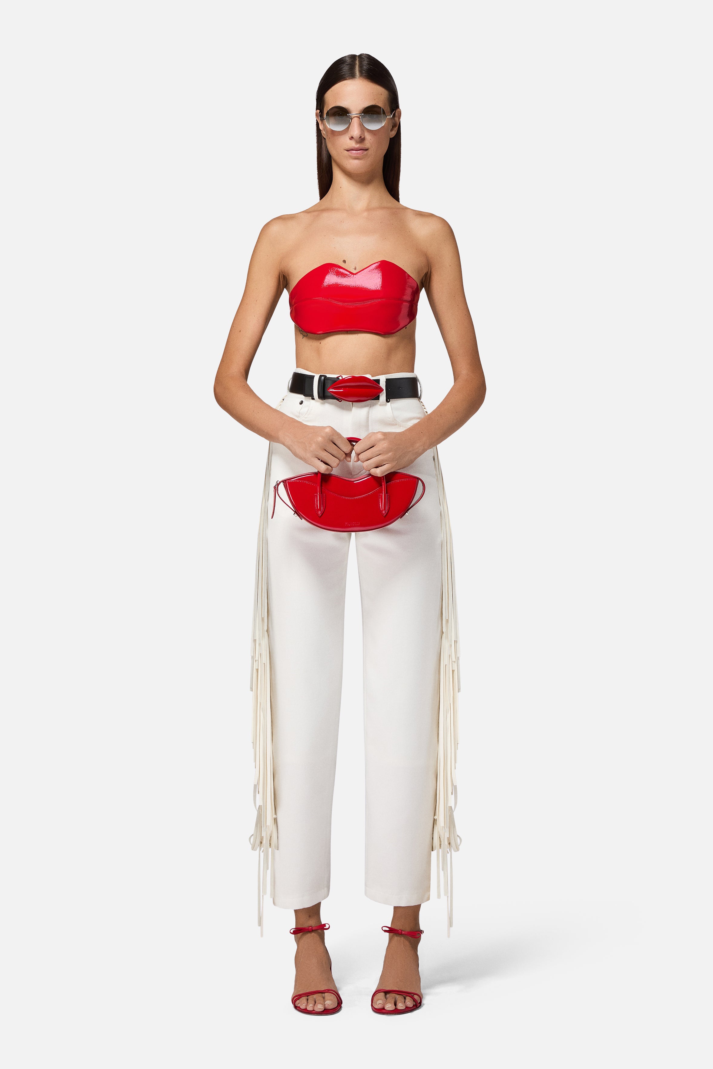Fringe Trousers White