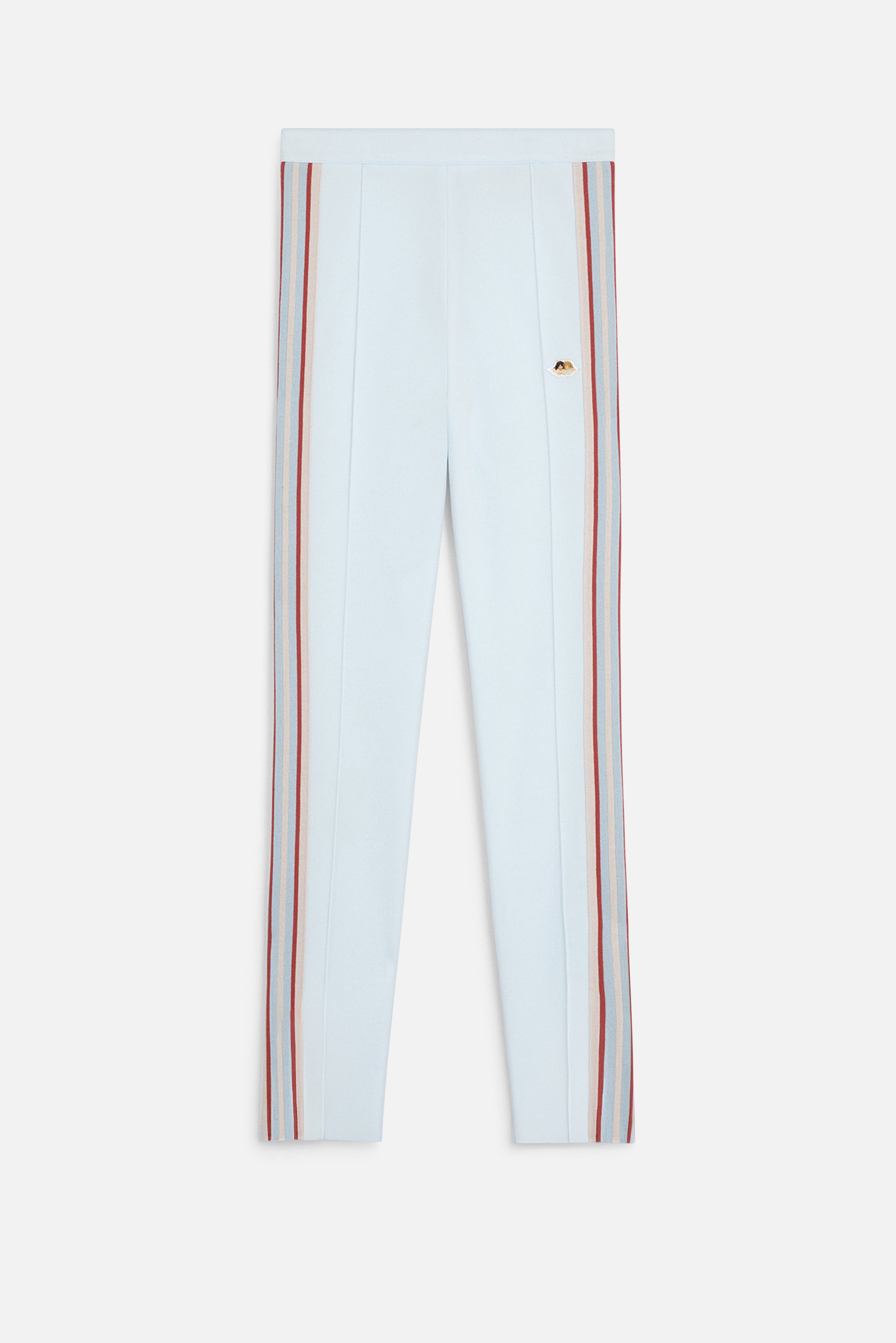 Stripe Angels Patch Leggings Light Blue