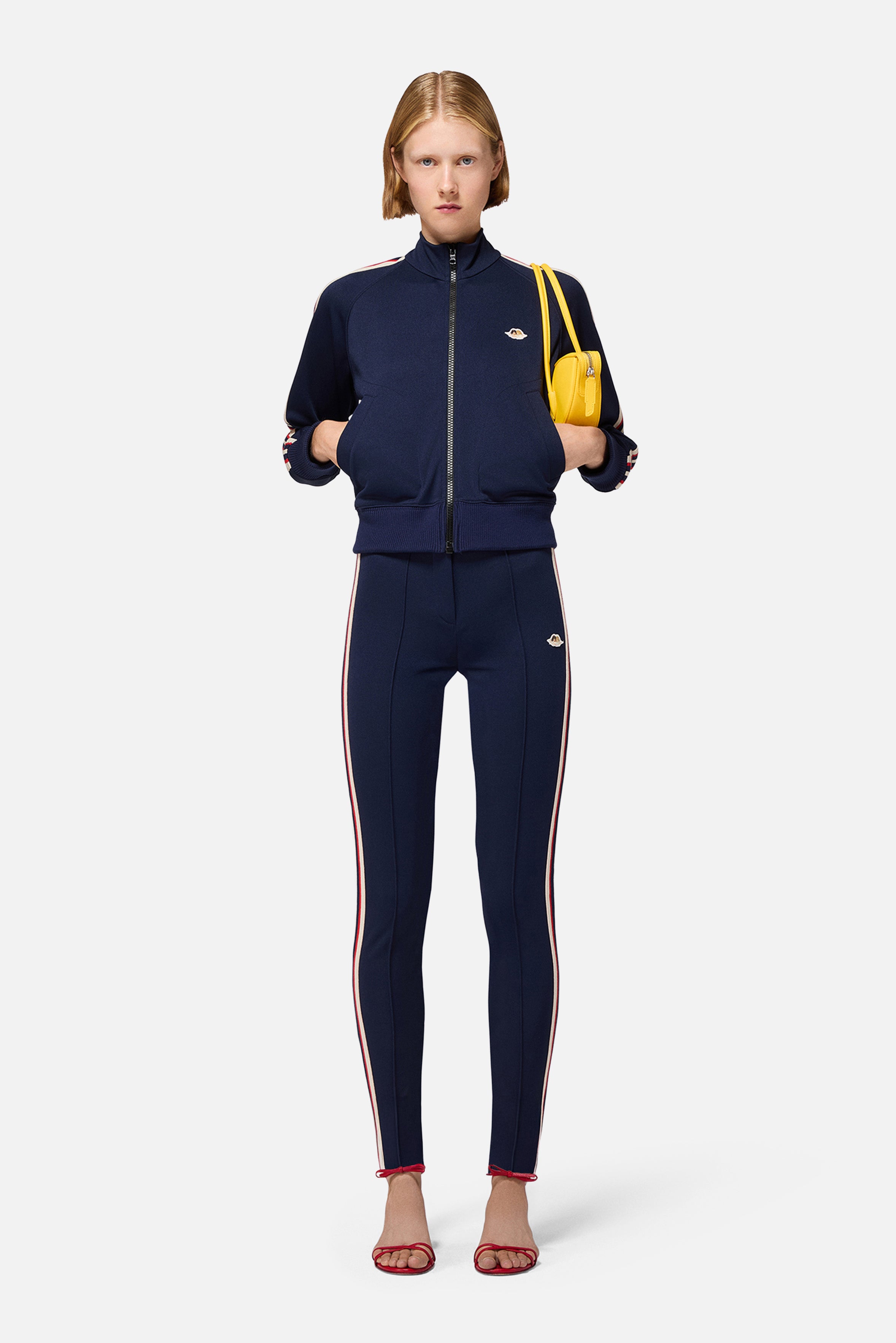 Stripe Angels Patch Leggings Navy