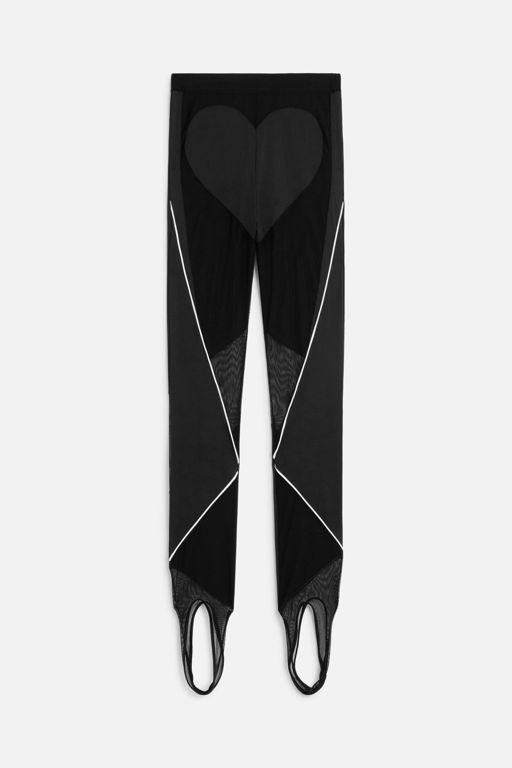 Heartline Contrast Leggings Black