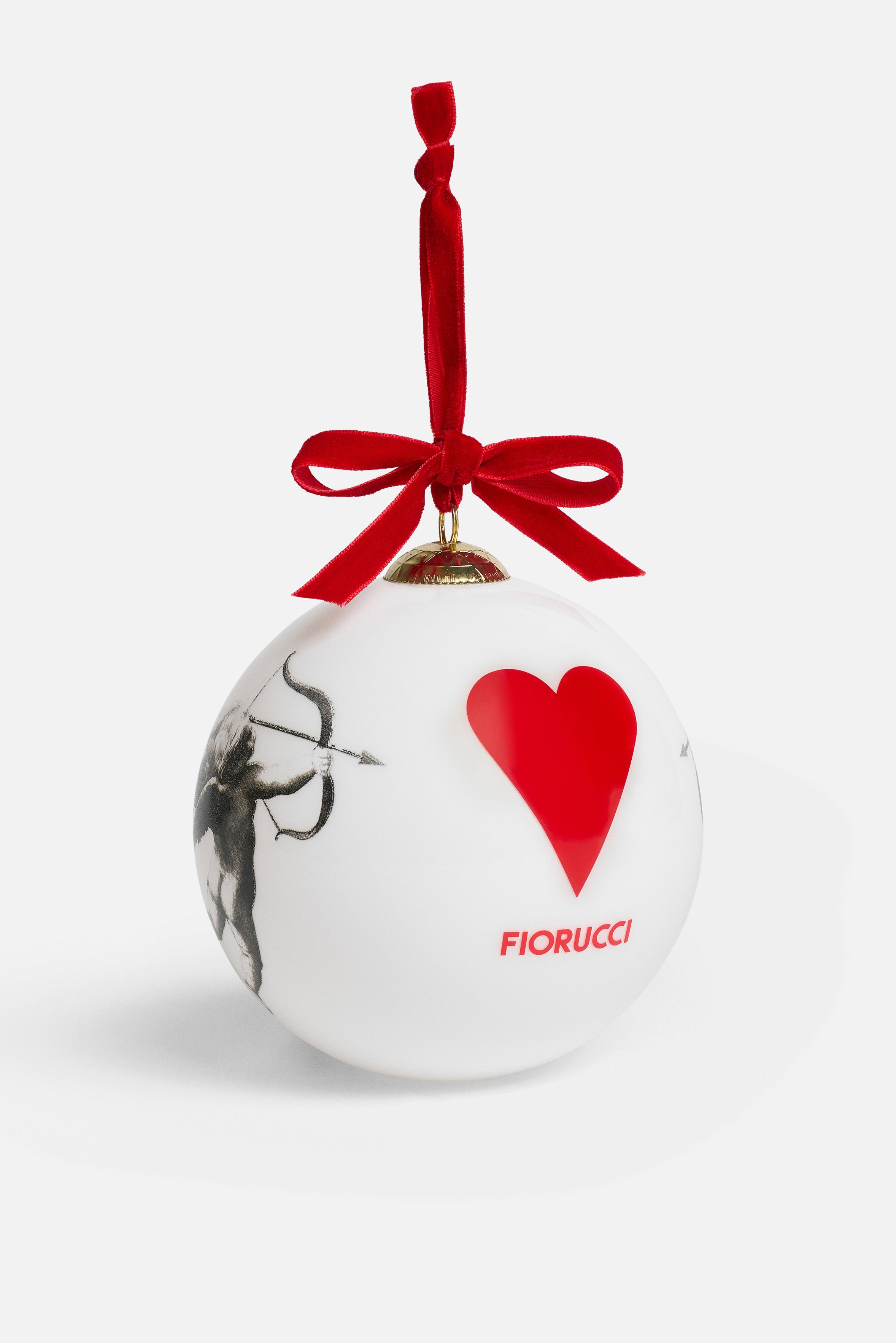 Cupid Christmas Tree Ball White