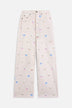 Poodle Print Heavy Cotton Baggy Jeans Pink