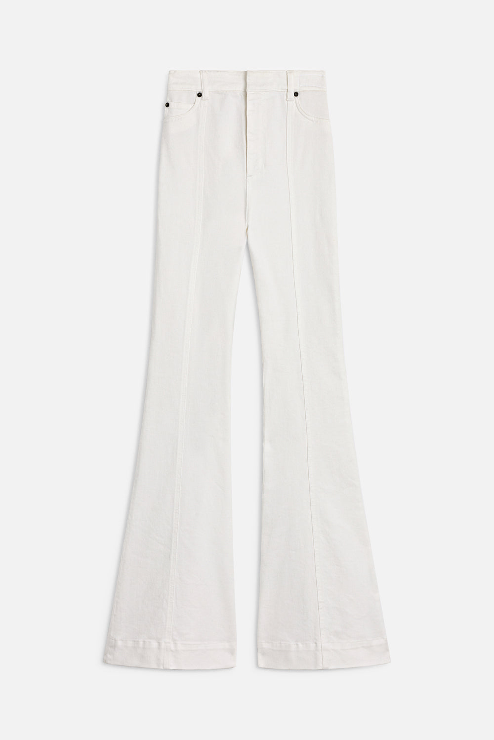 Double Heart Skinny Flared Jeans White