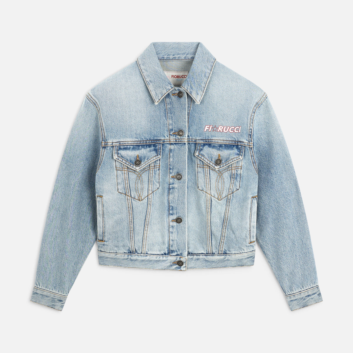 Star Logo Denim Jacket Light Blue | Fiorucci