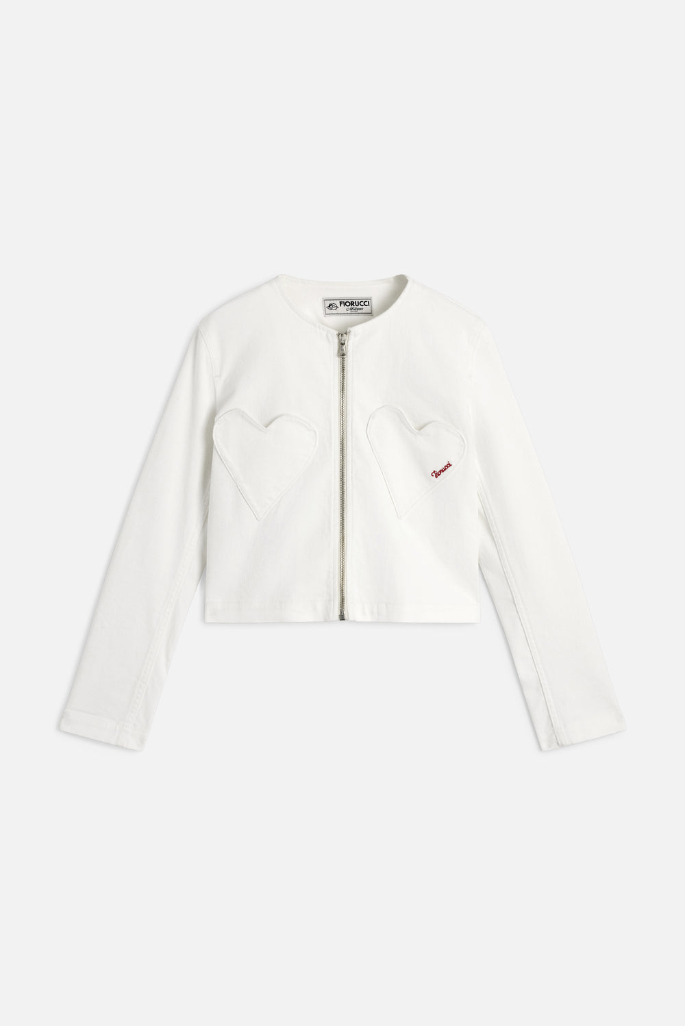 Double Heart Heavy Cotton Jacket White