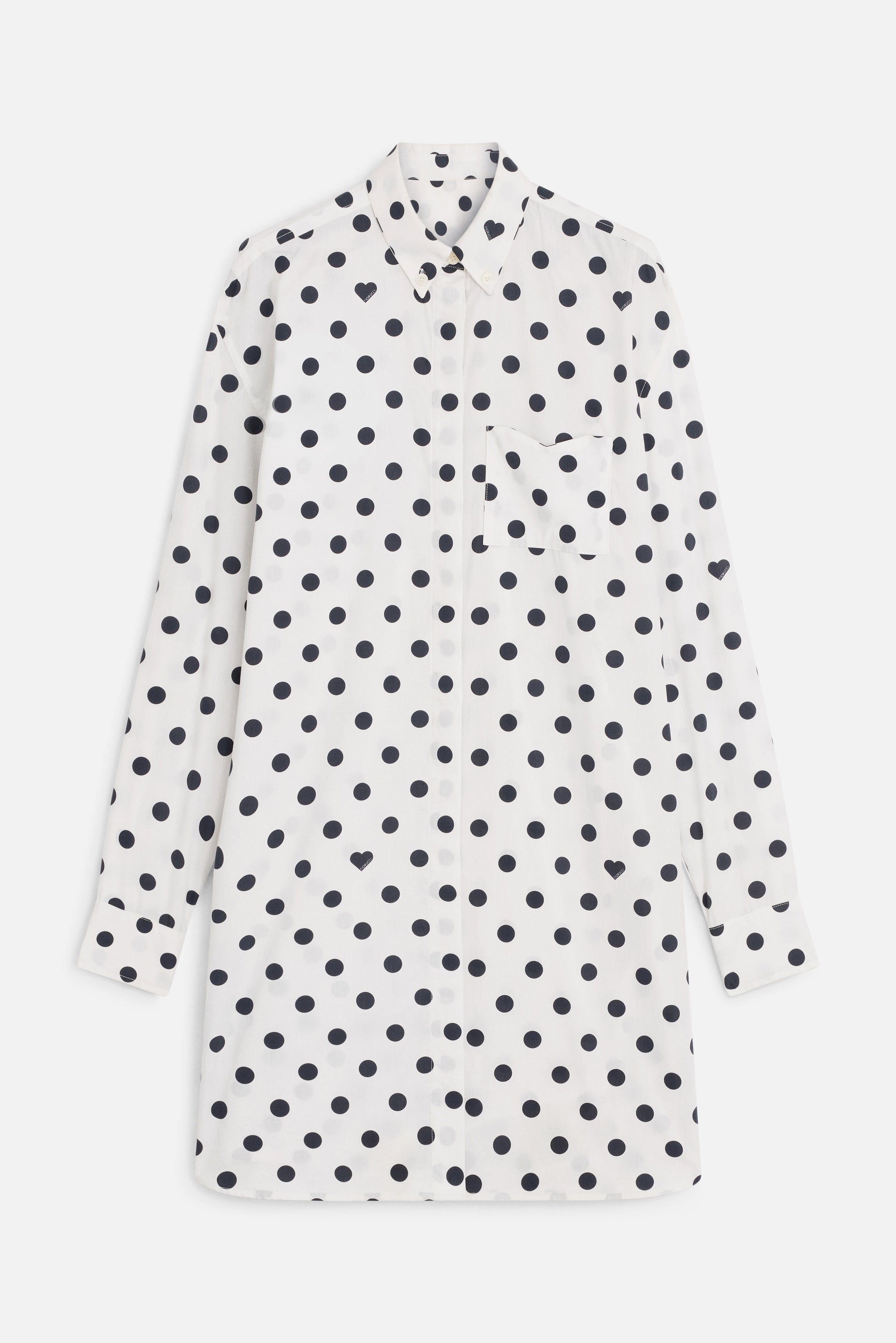 Polka Dot Midi Shirt Dress