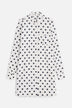 Polka Dot Midi Shirt Dress White