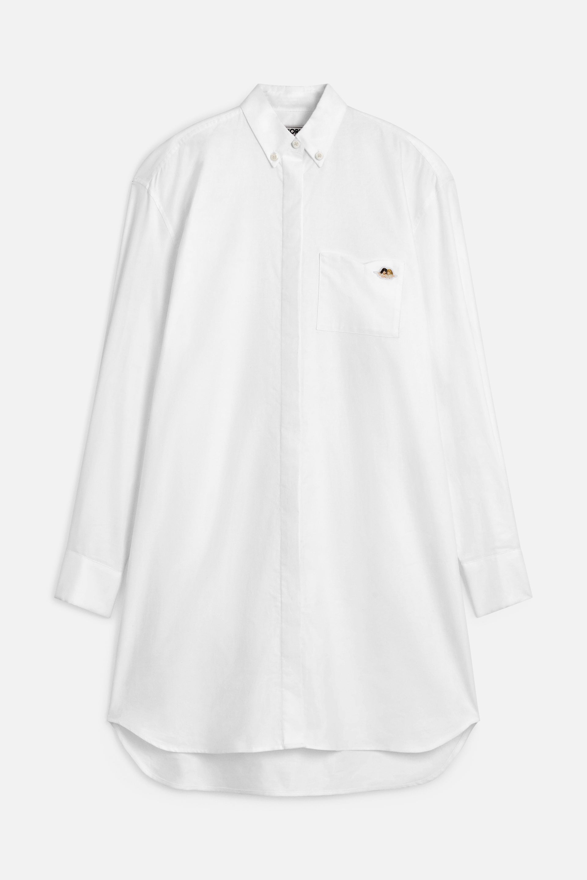 Angels Patch Midi Shirt Dress
