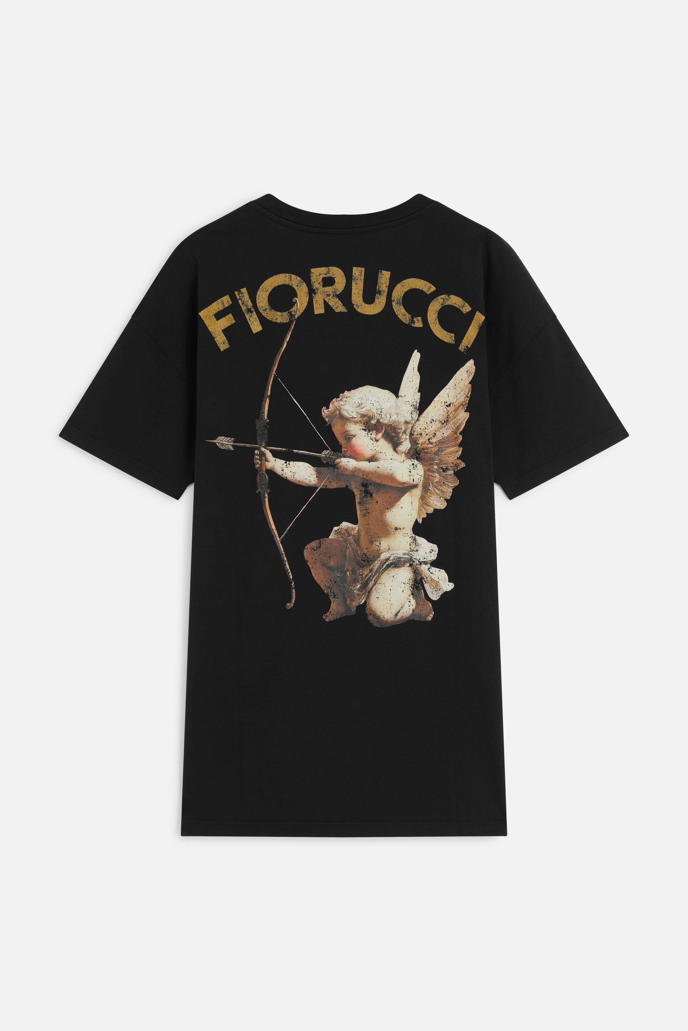 Abito a T-Shirt con Stampa Rock Cupid Nero
