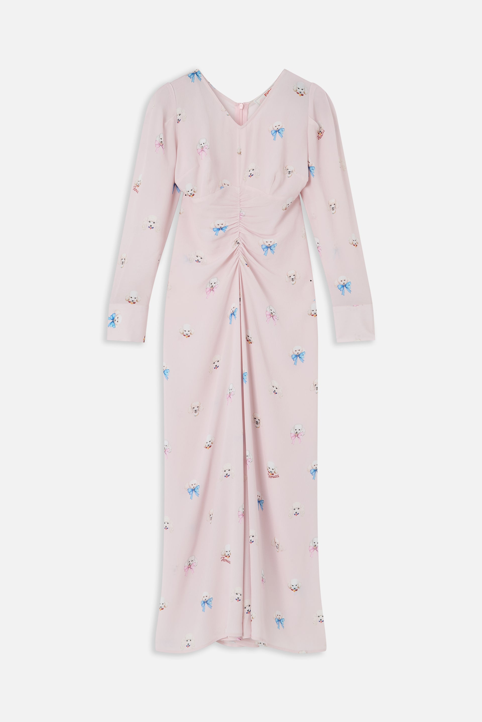 Poodle Print Midi Dress