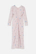 Poodle Print Midi Dress Pink