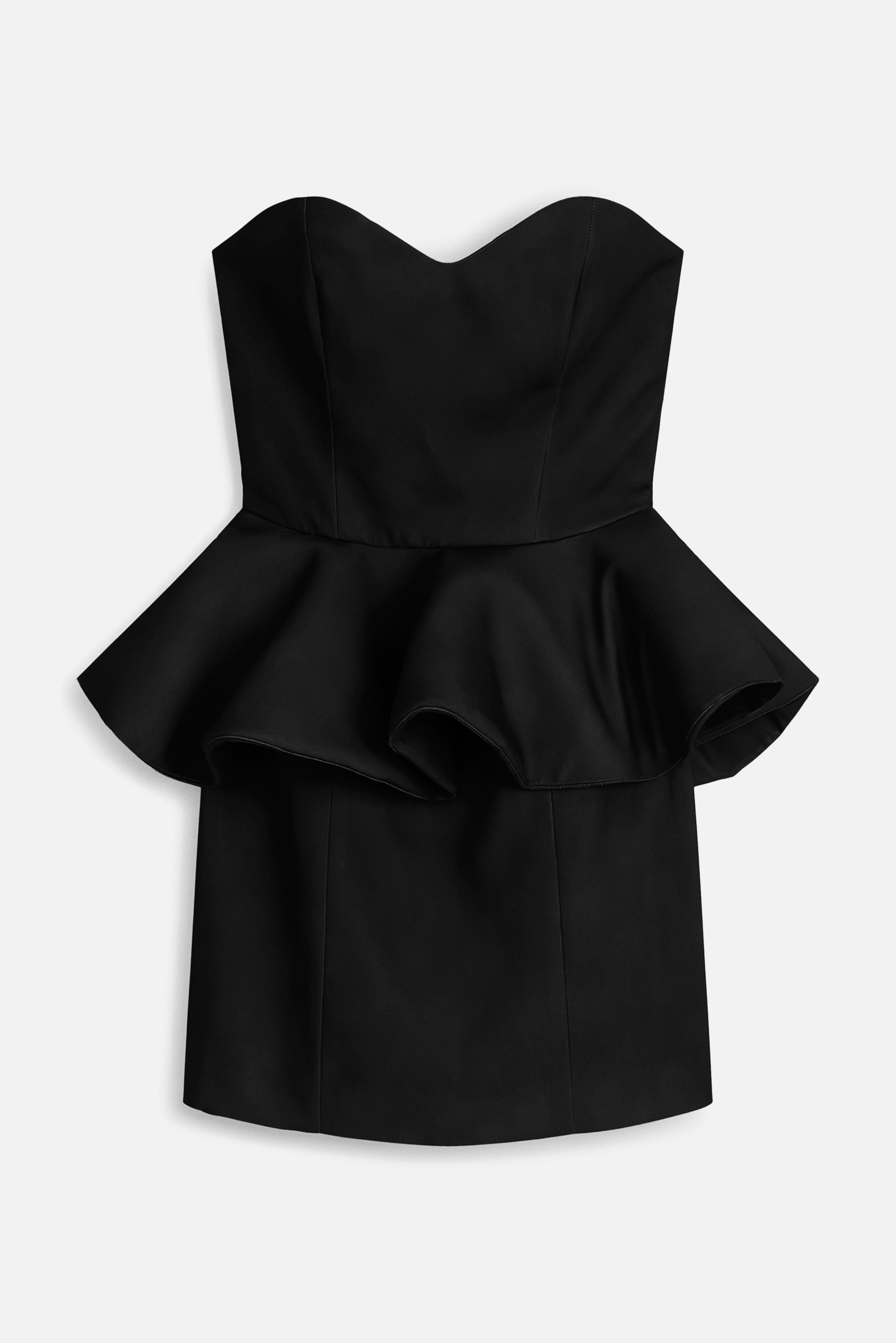 Mini Abito con Balza Nero