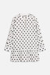 Polka Dot Crepe de Chine Ruffled Mini Dress White