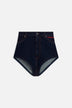 Double Star Patch Denim Pants Navy
