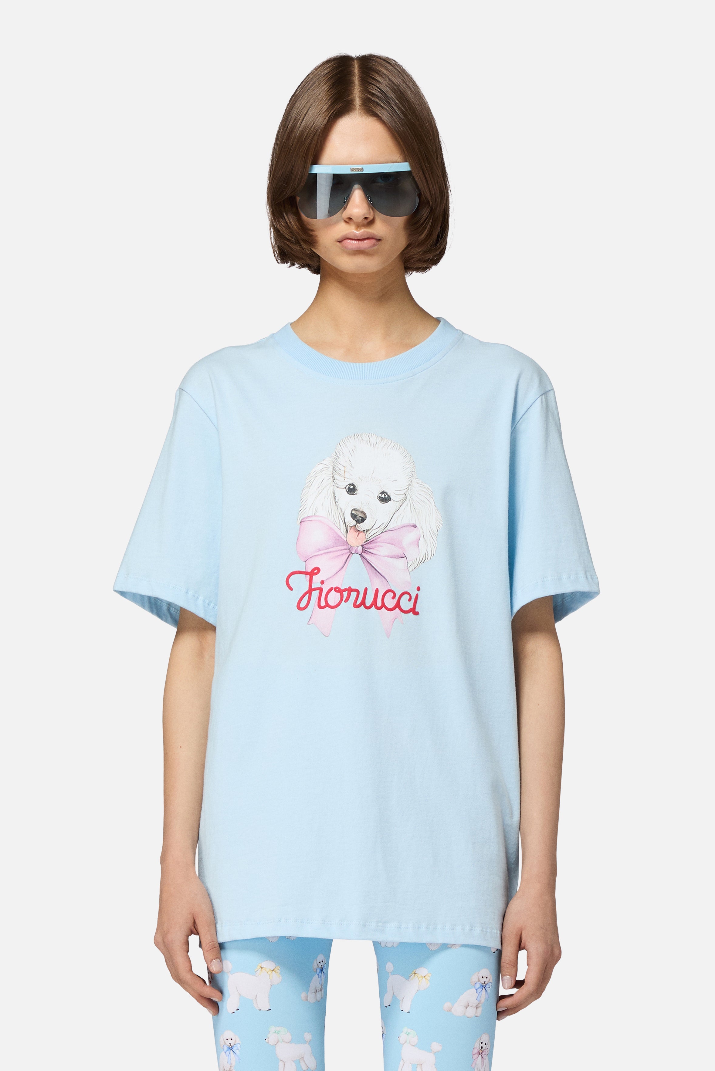 Poodle Logo Regular T-Shirt Light Blue