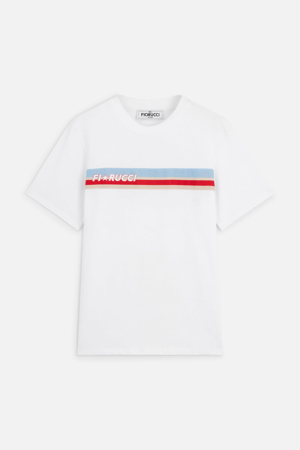 Stripe Star Logo Regular T-Shirt White