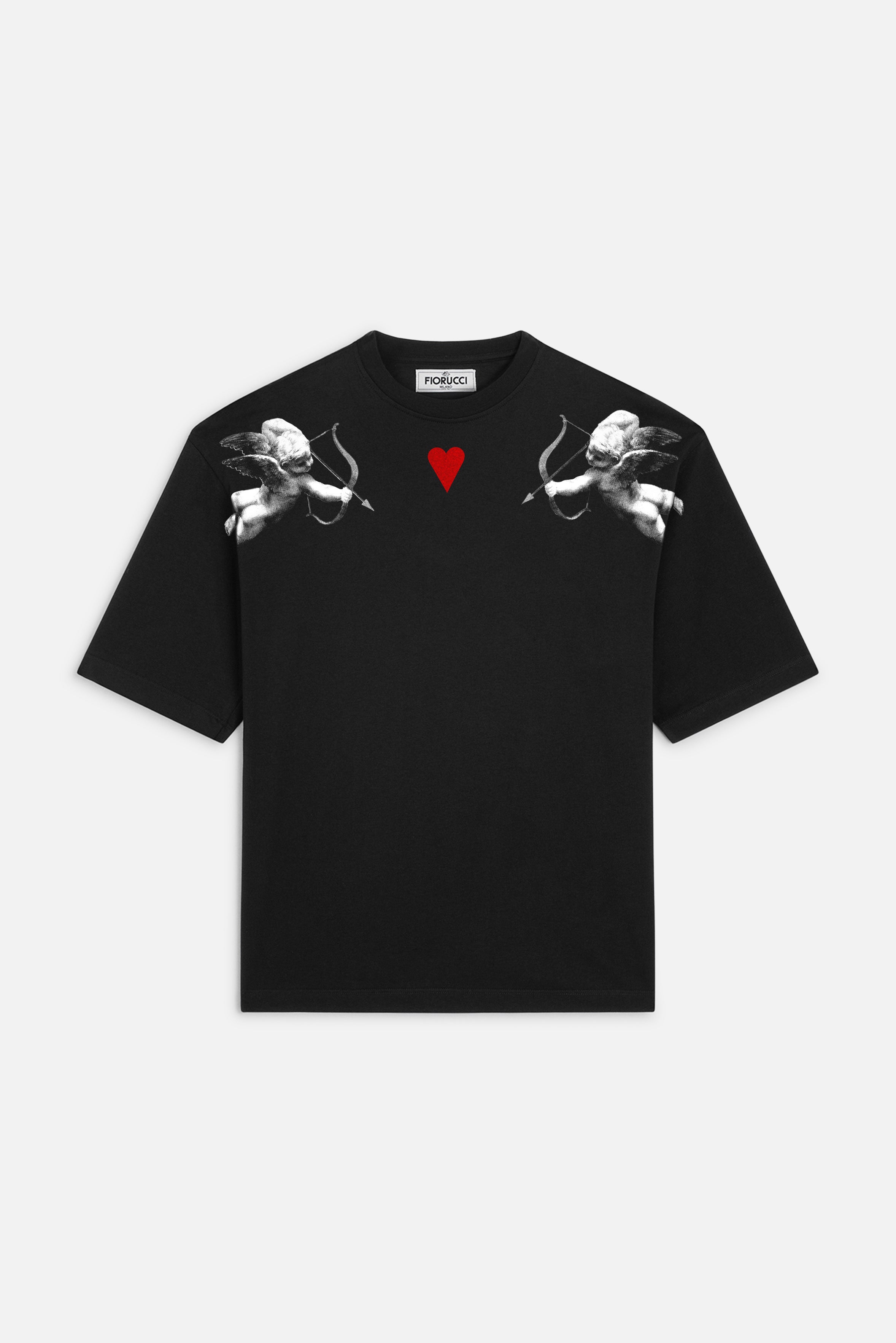 Double Cupid Relaxed T-Shirt Black