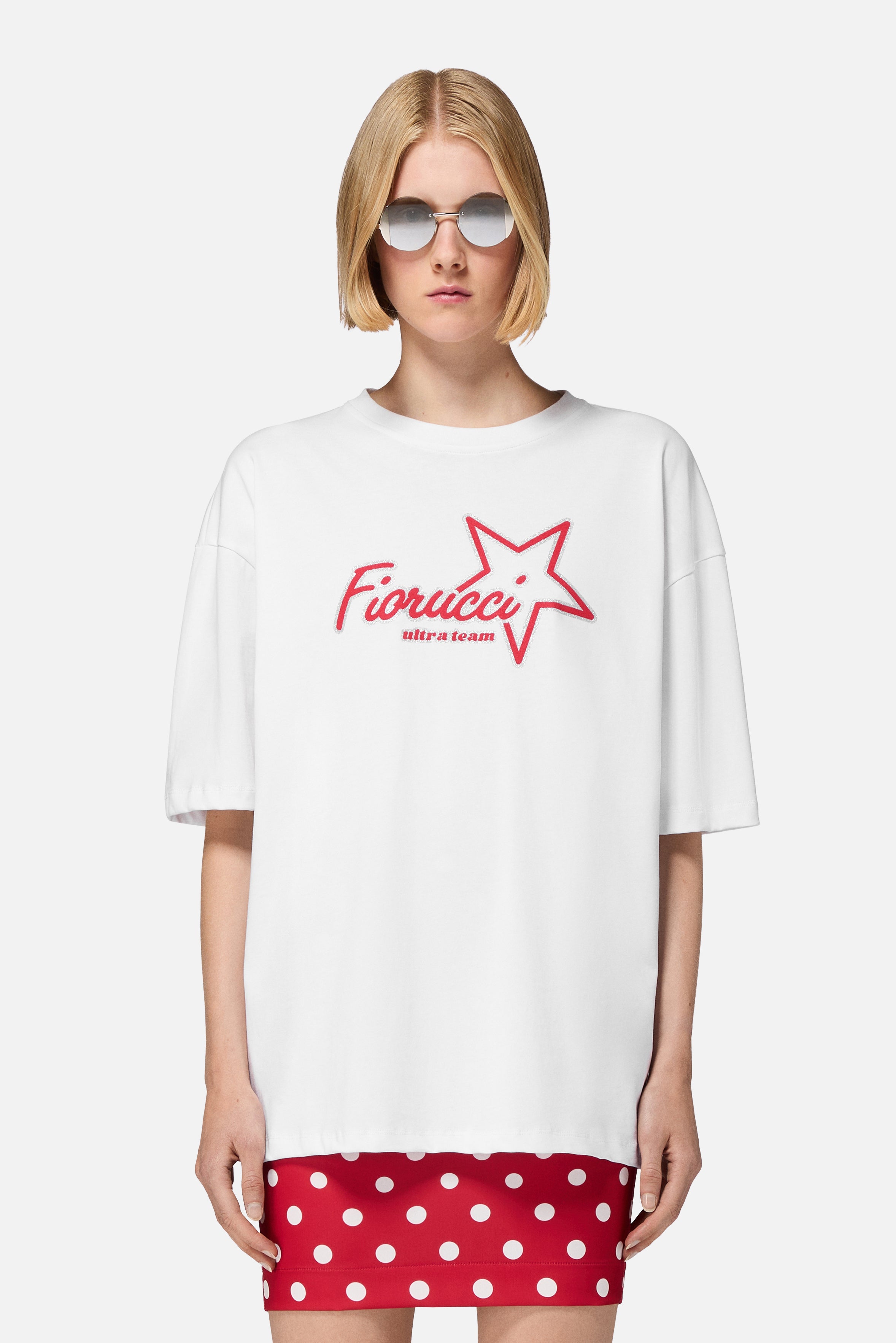 Ultra Team Glitter Star Logo Relaxed T-Shirt White