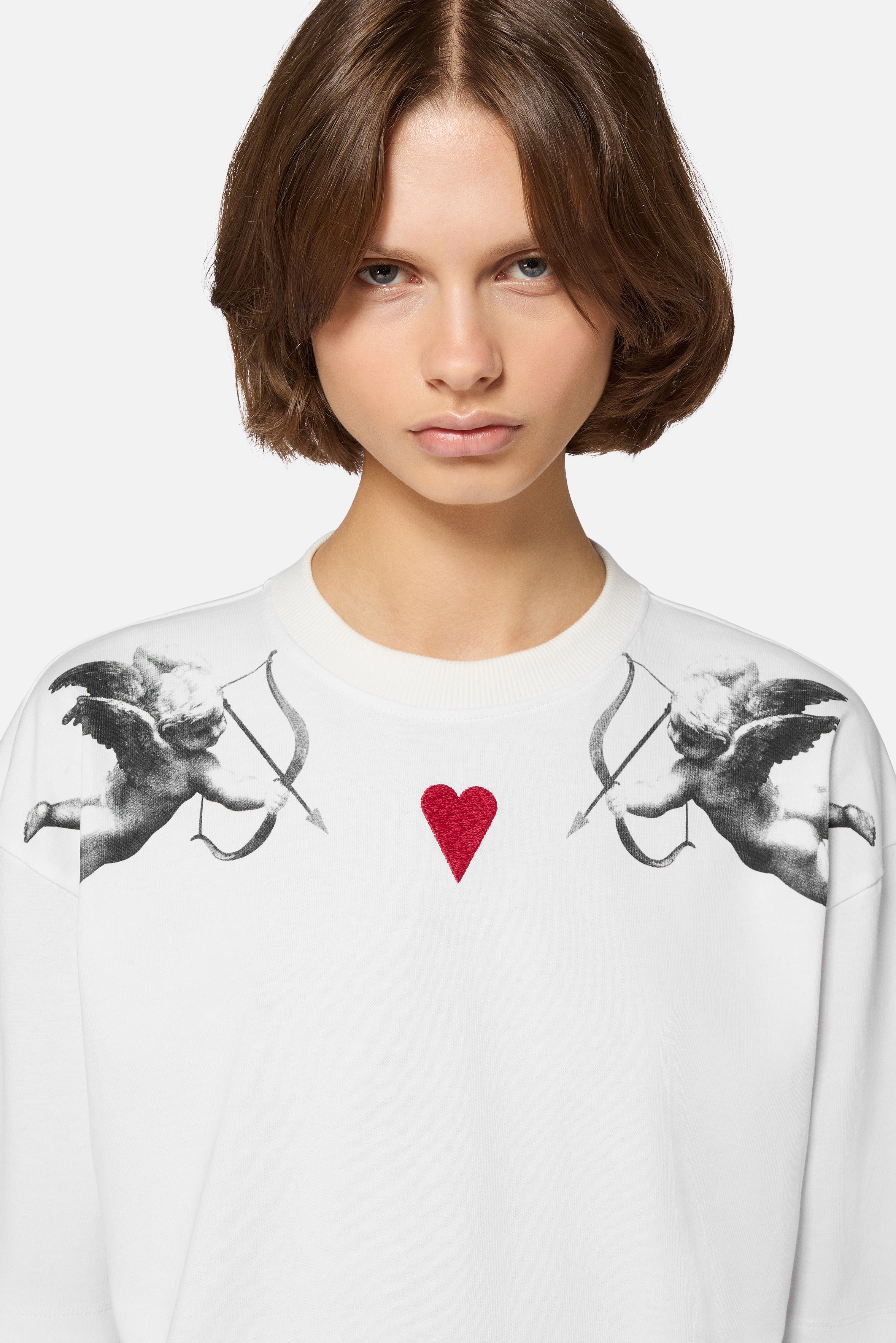 Double Cupid Relaxed T-Shirt White