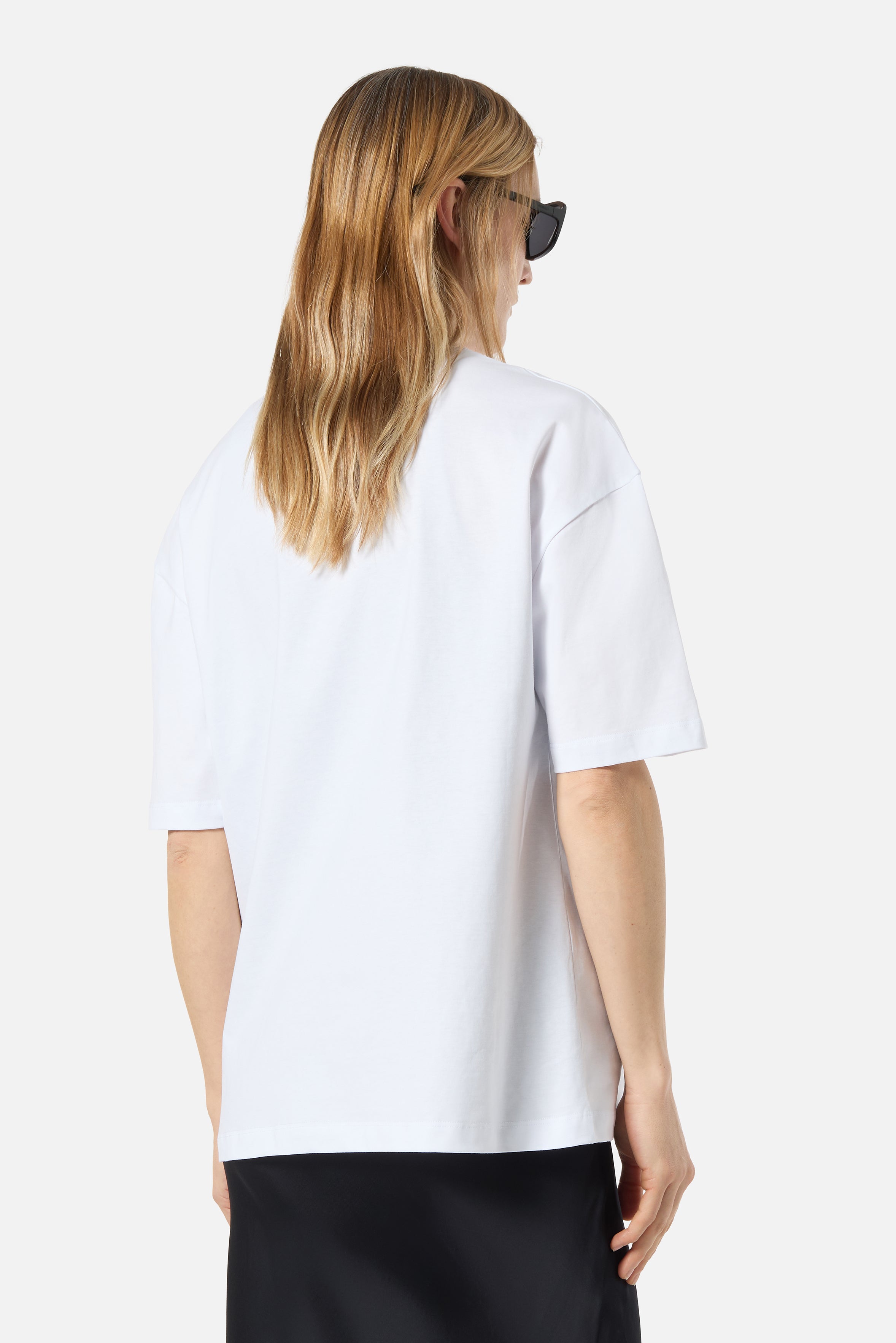 Popcorn Print Relaxed T-Shirt White